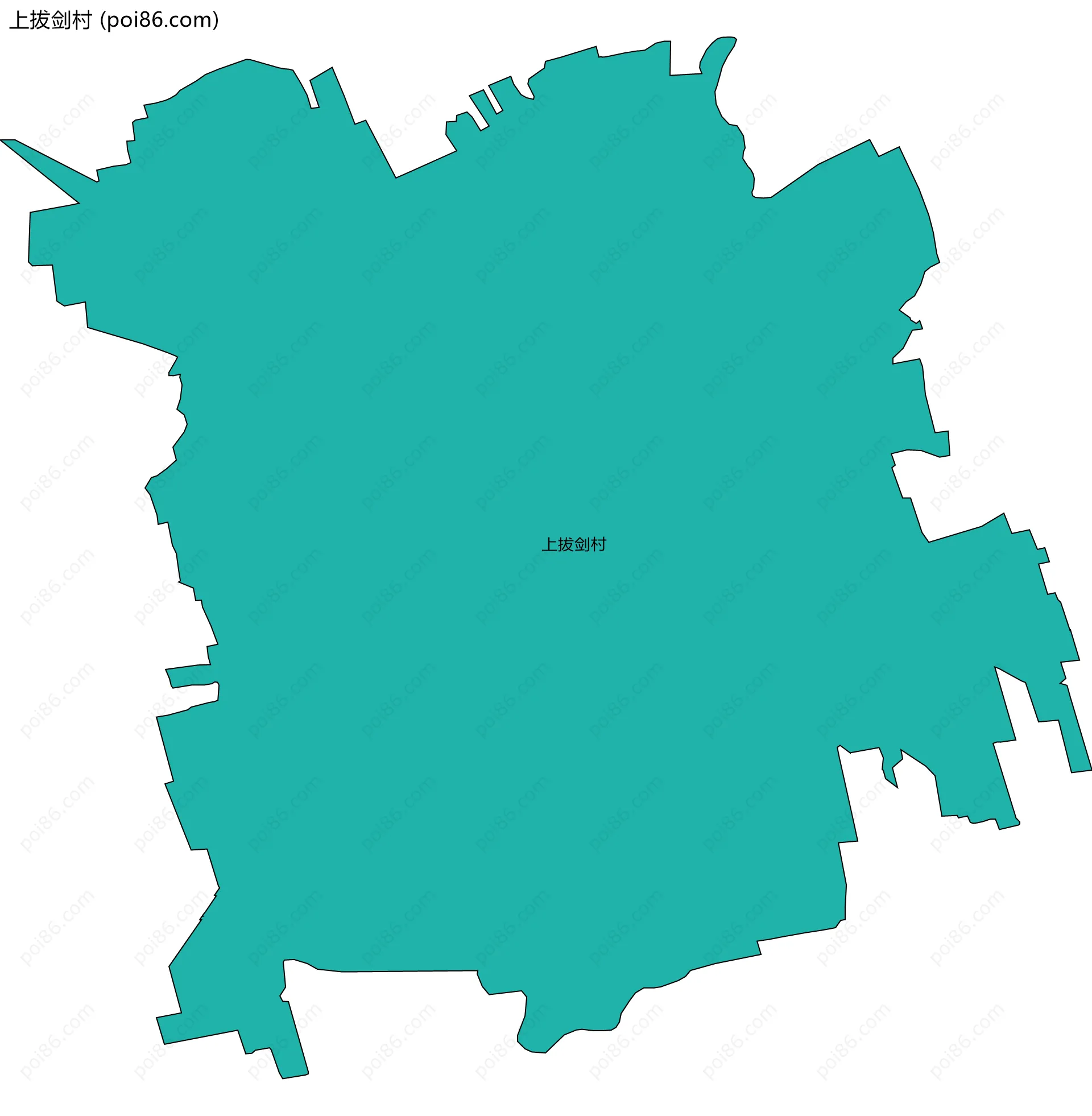 上拔剑村边界地图