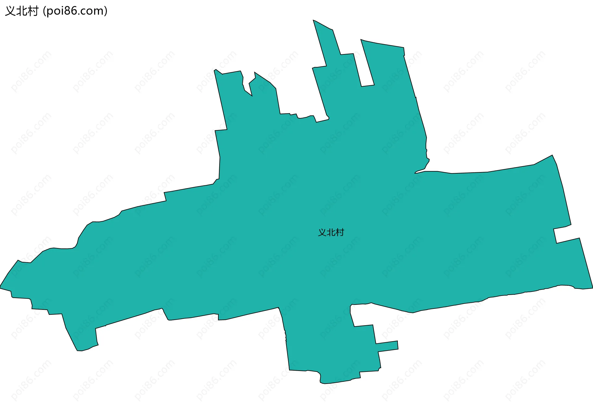 义北村边界地图