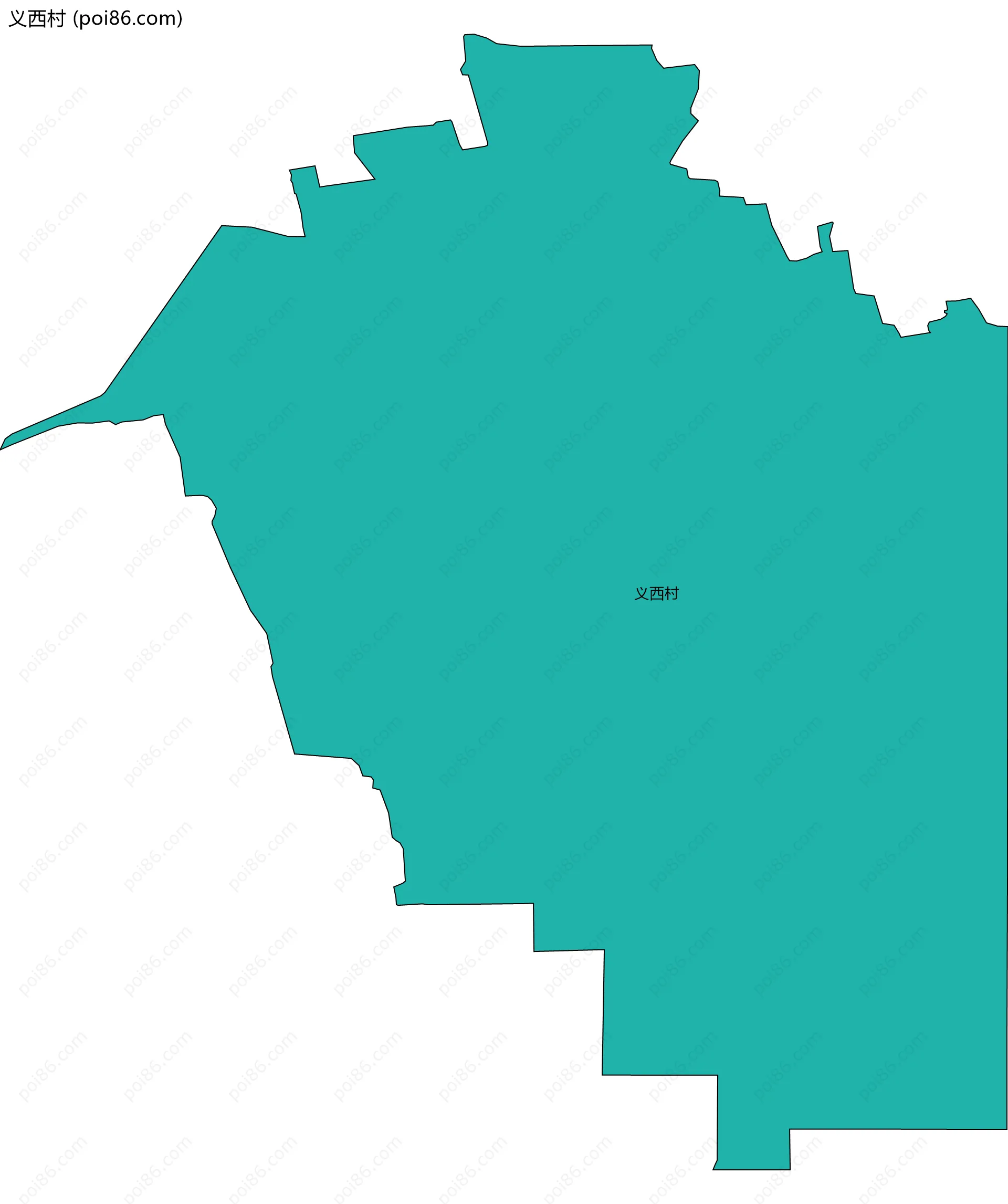 义西村边界地图