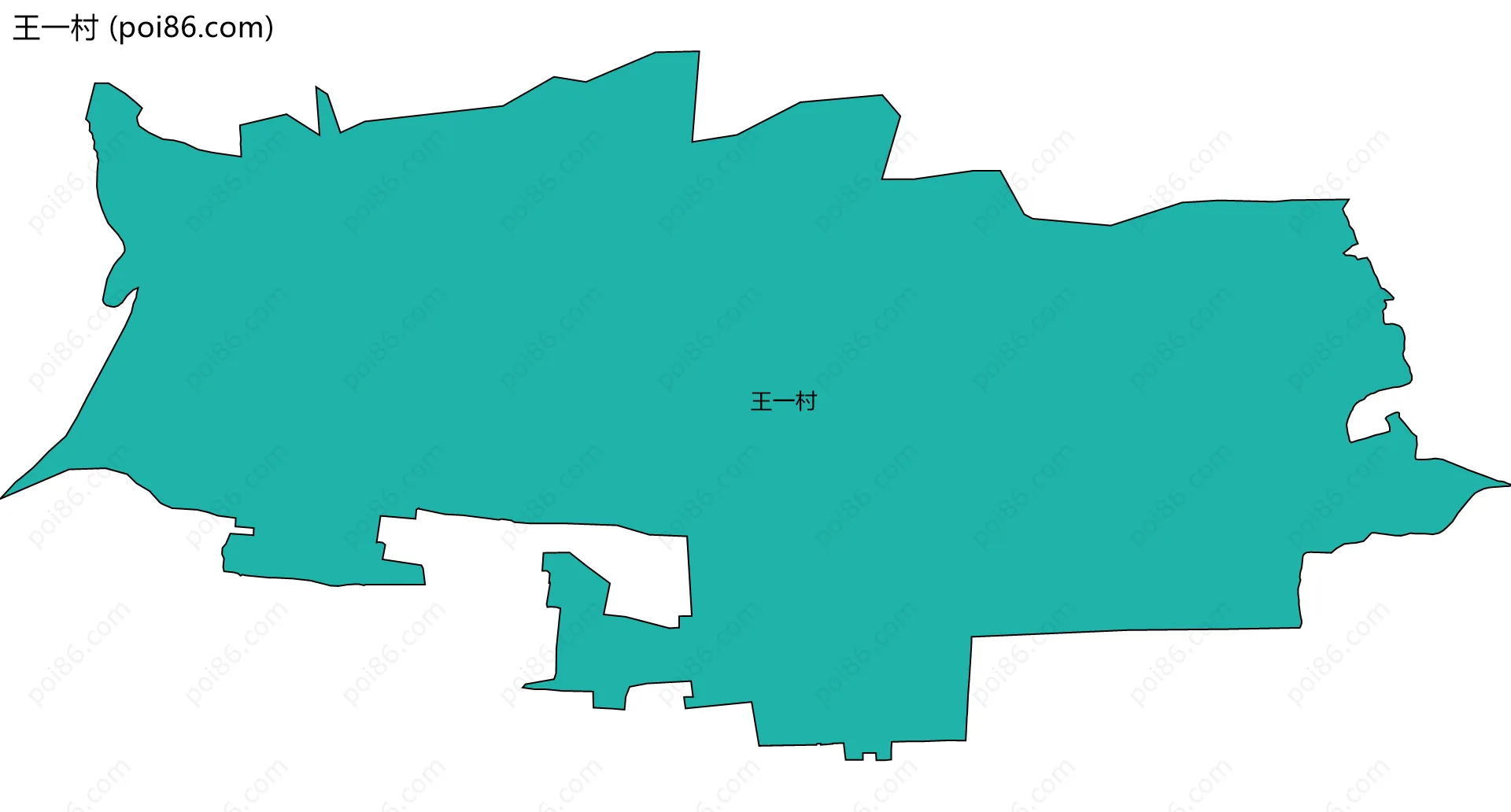 王一村边界地图