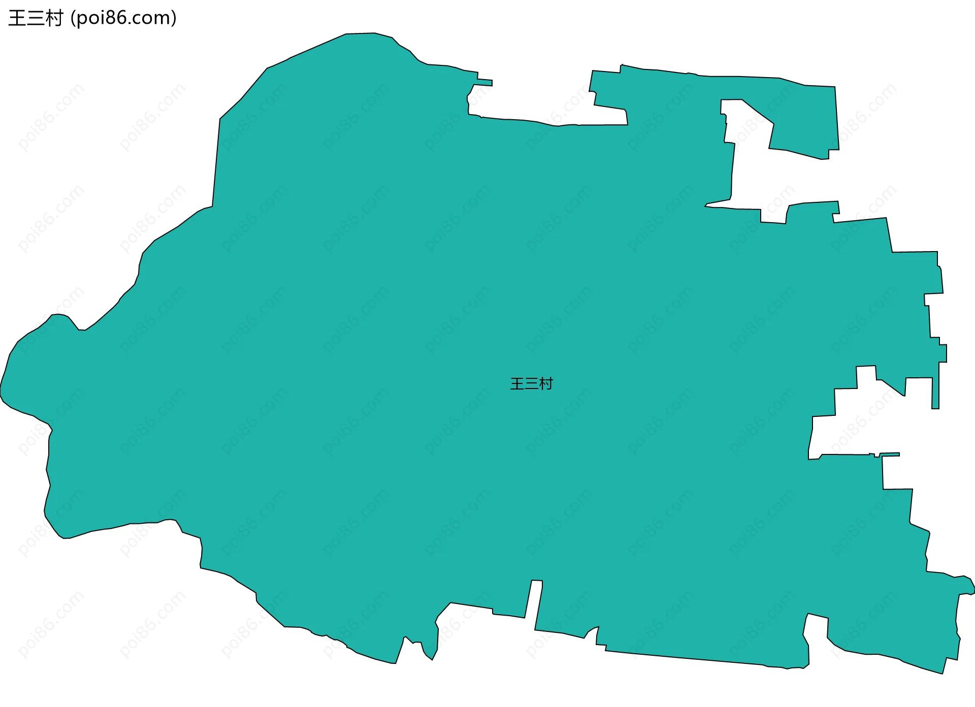 王三村边界地图