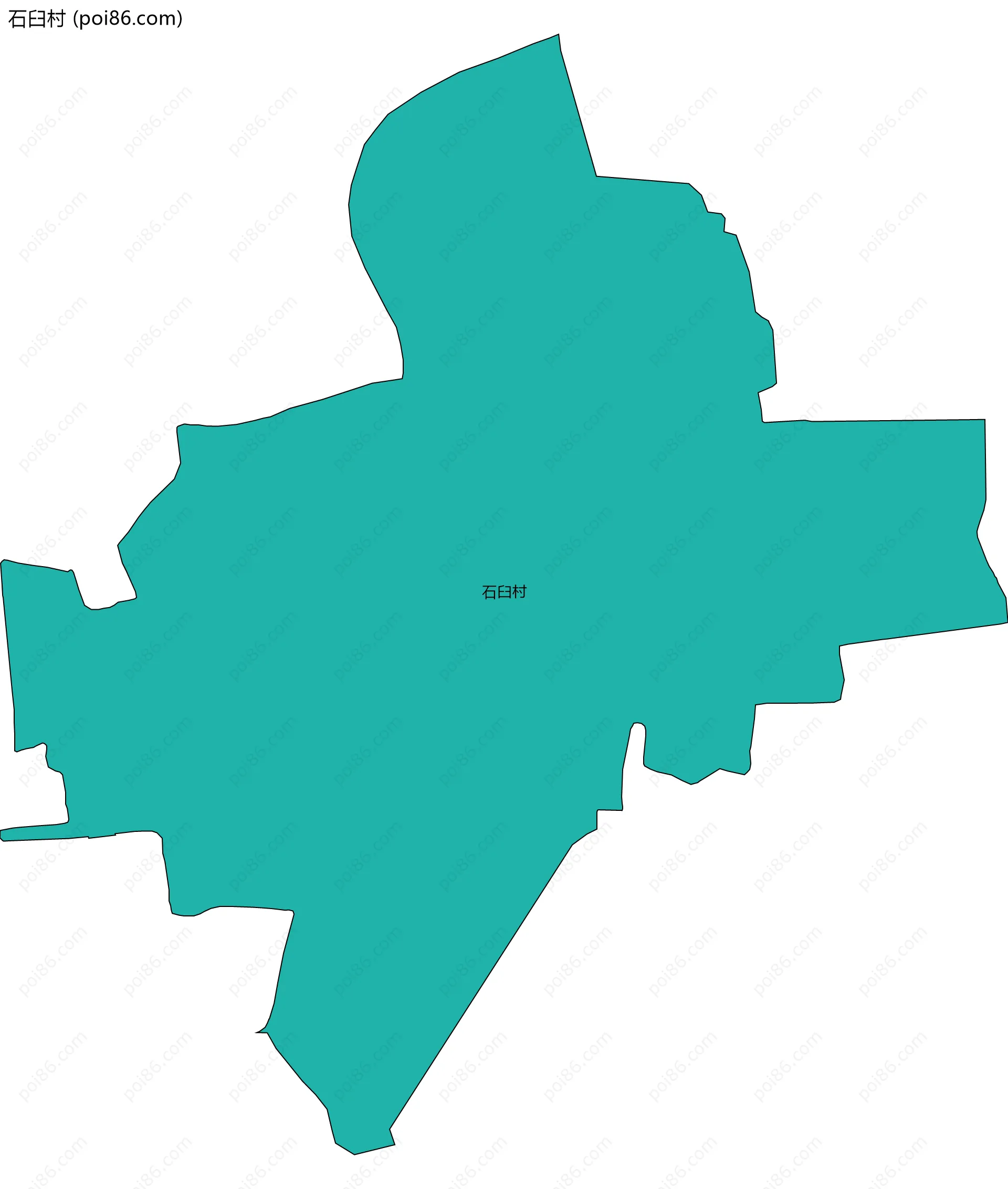 石臼村边界地图