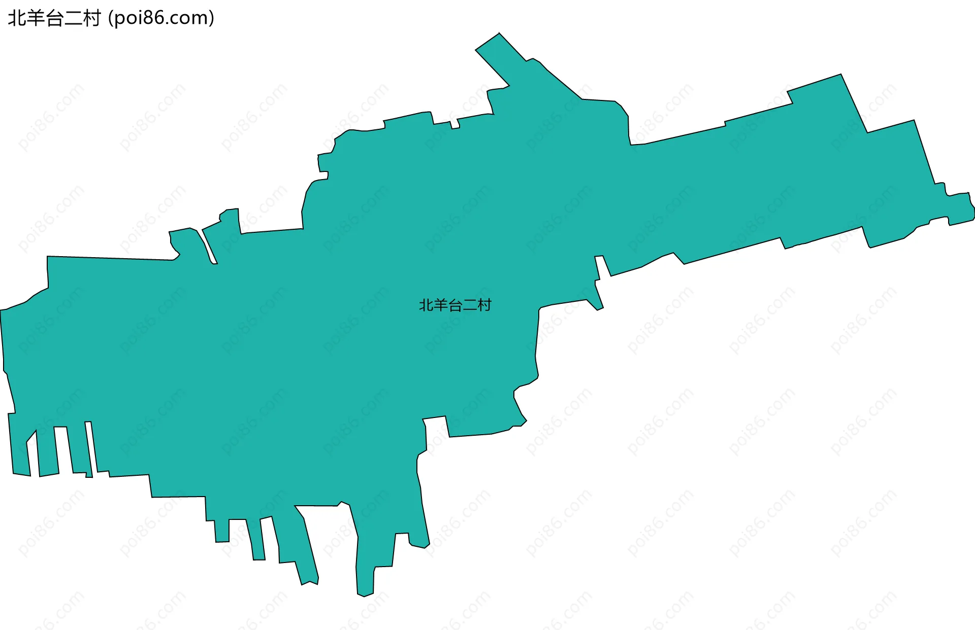 北羊台二村边界地图