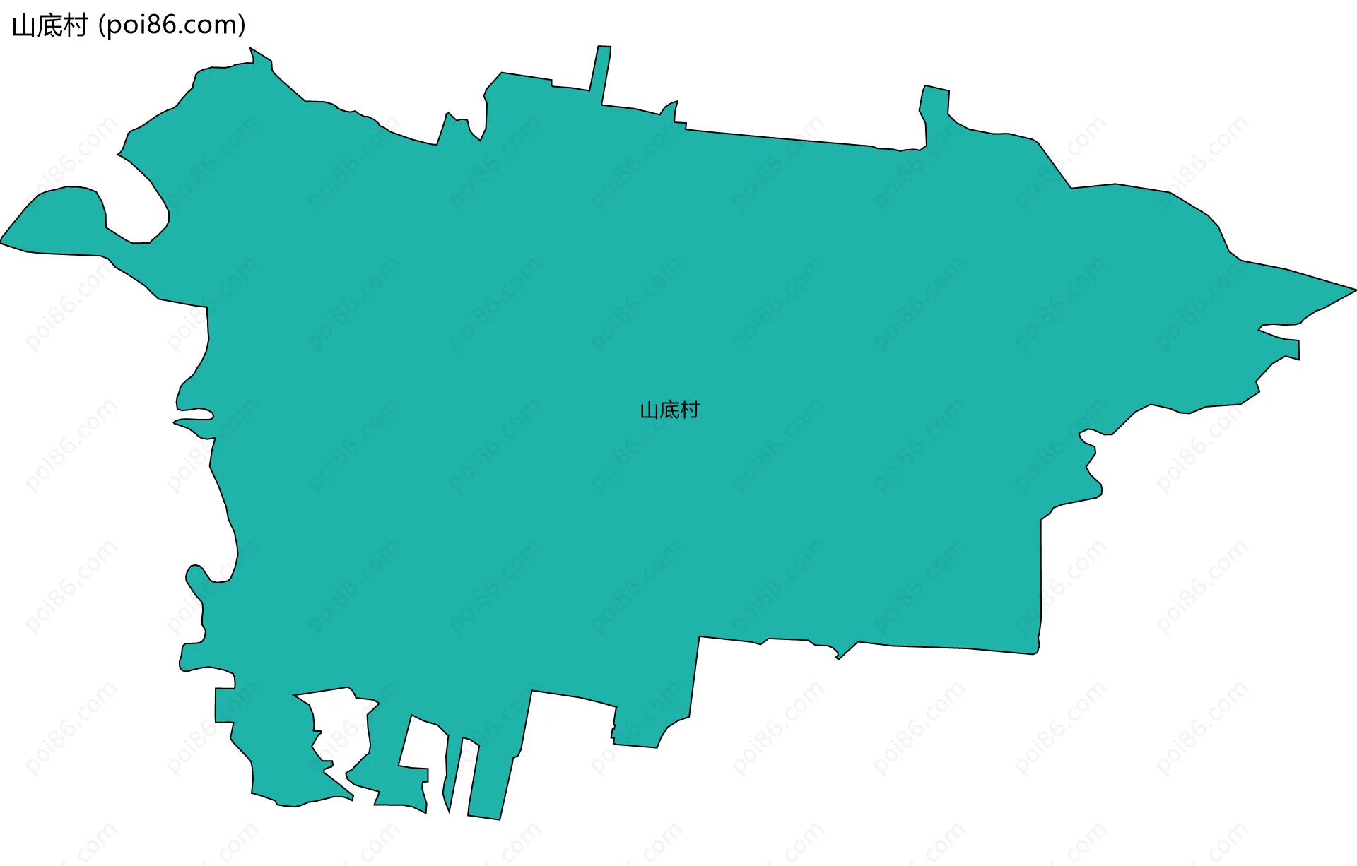 山底村边界地图