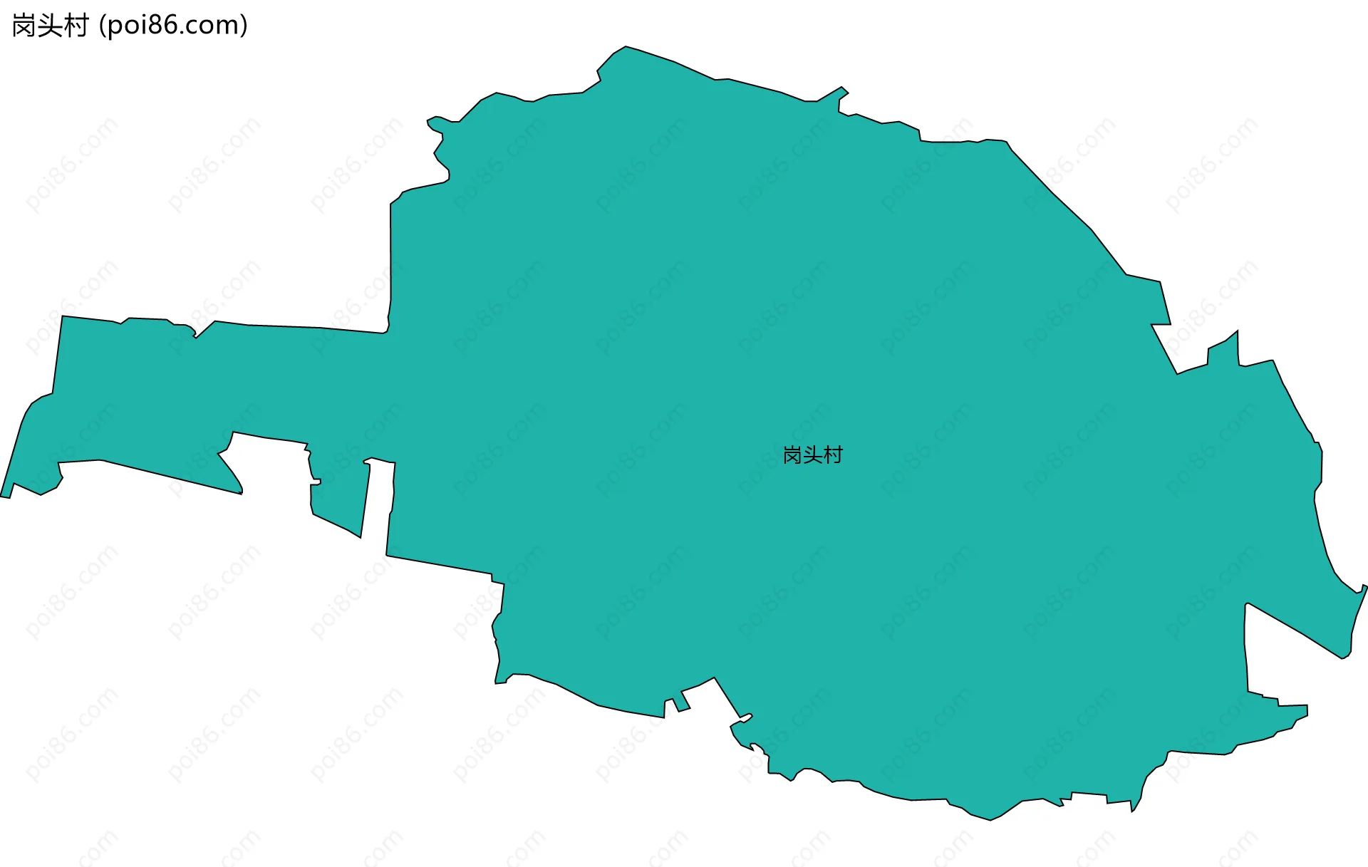 岗头村边界地图