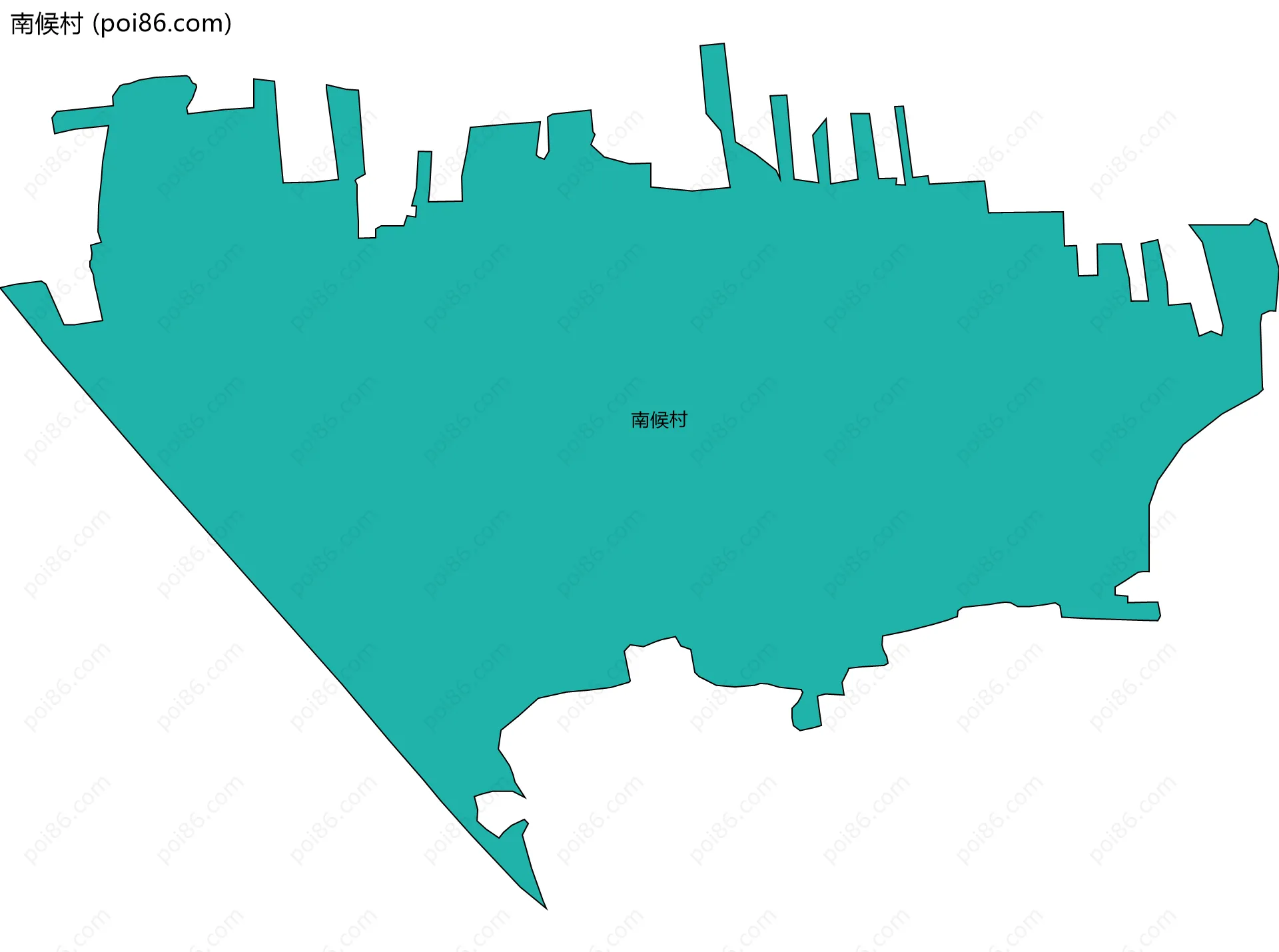 南候村边界地图