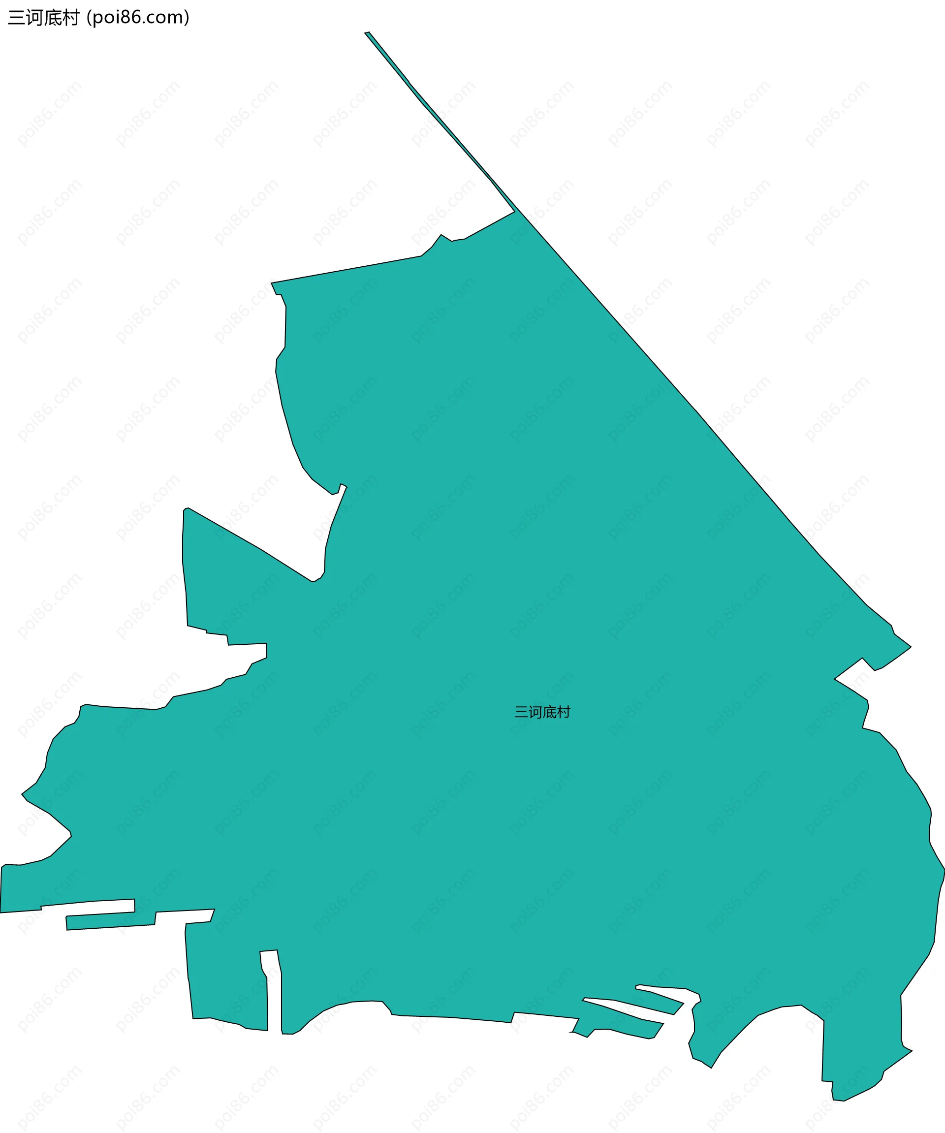 三诃底村边界地图