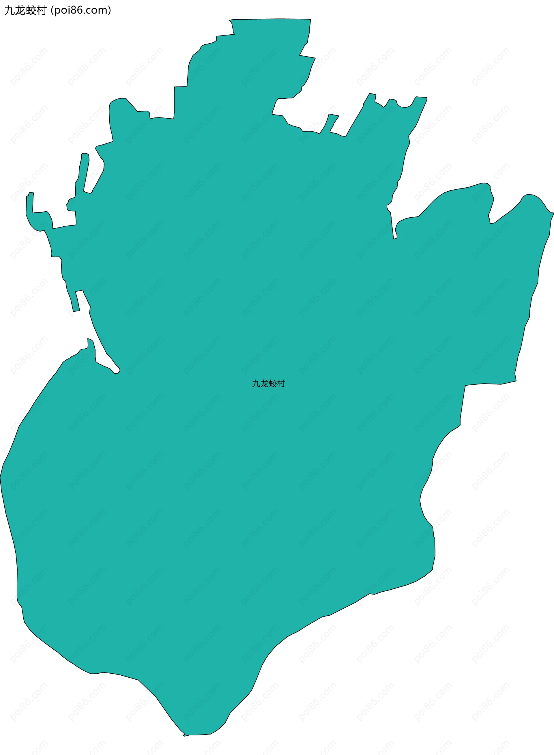 九龙蛟村边界地图