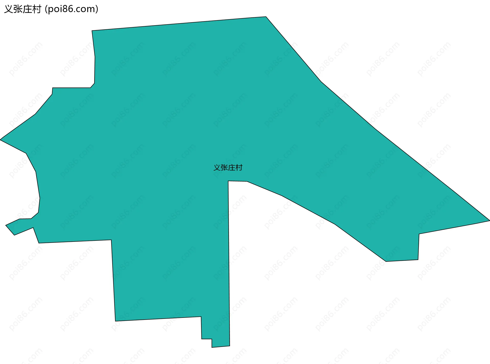 义张庄村边界地图