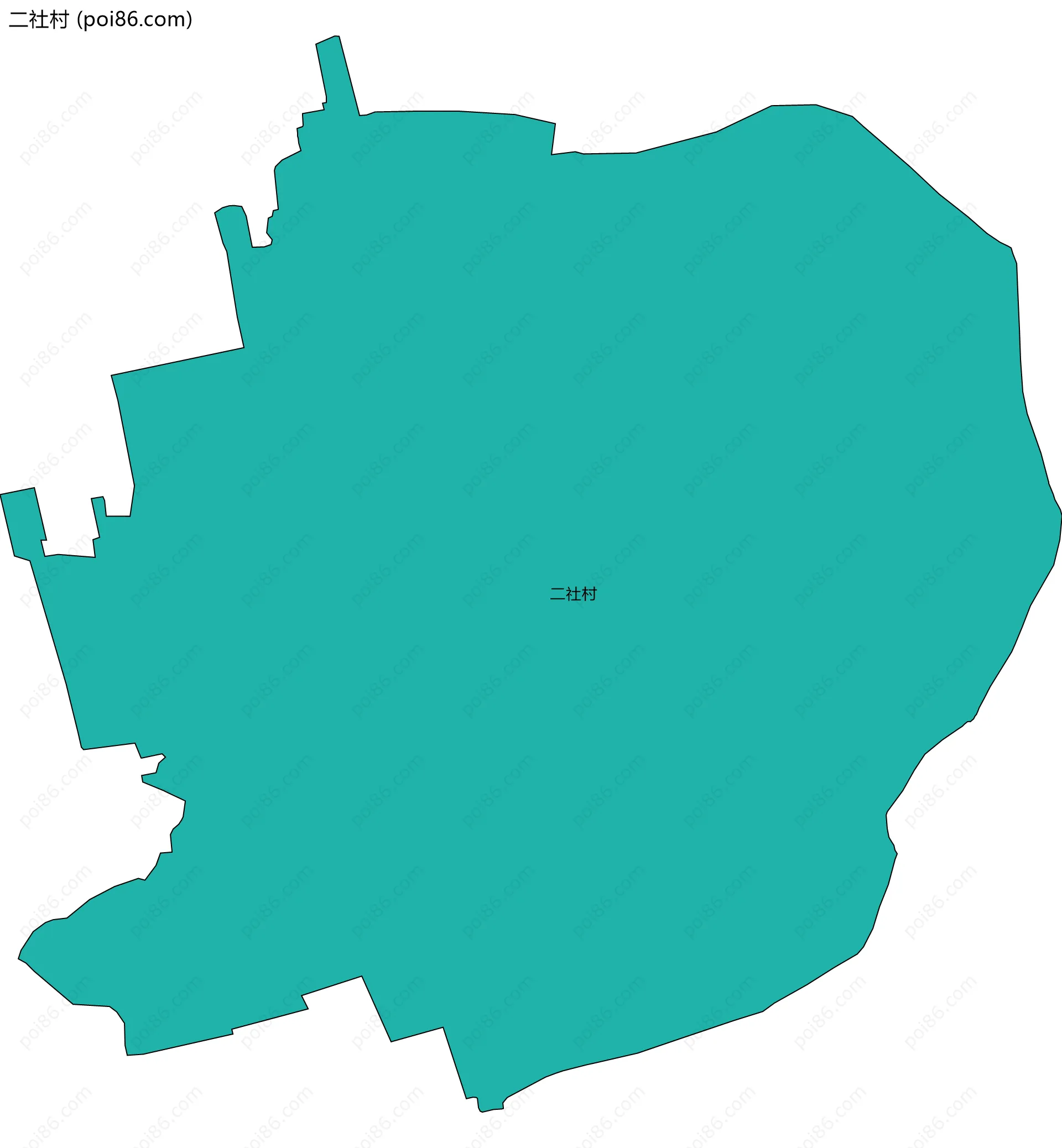 二社村边界地图