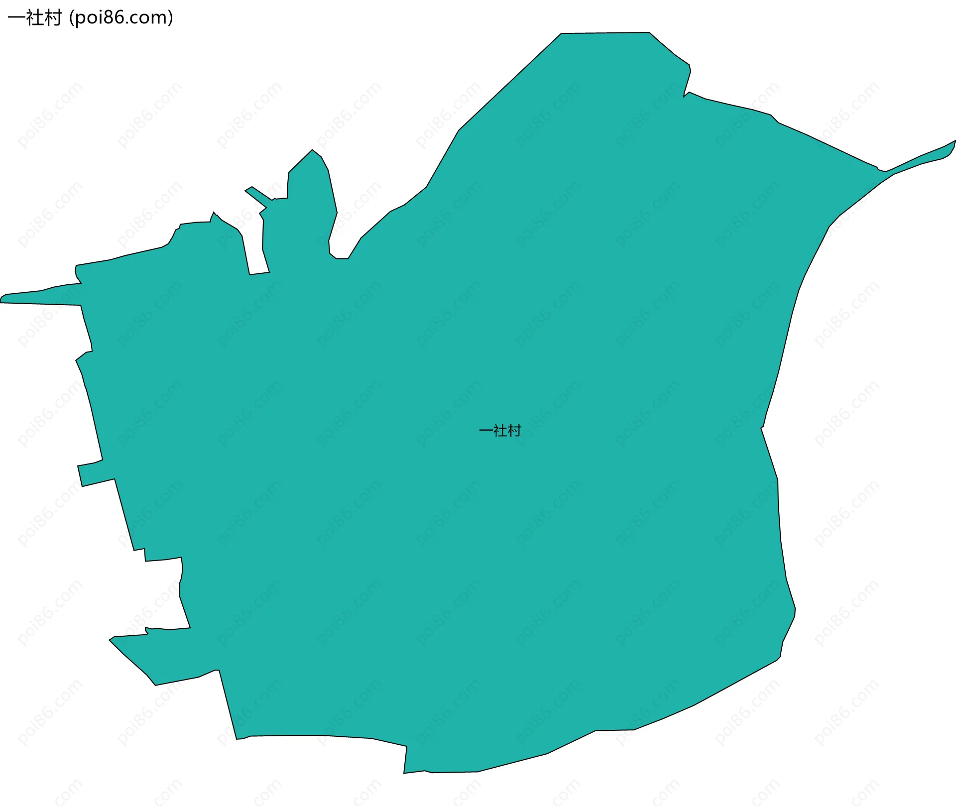 一社村边界地图