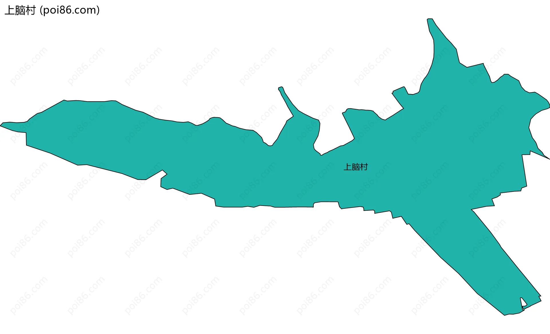上脑村边界地图