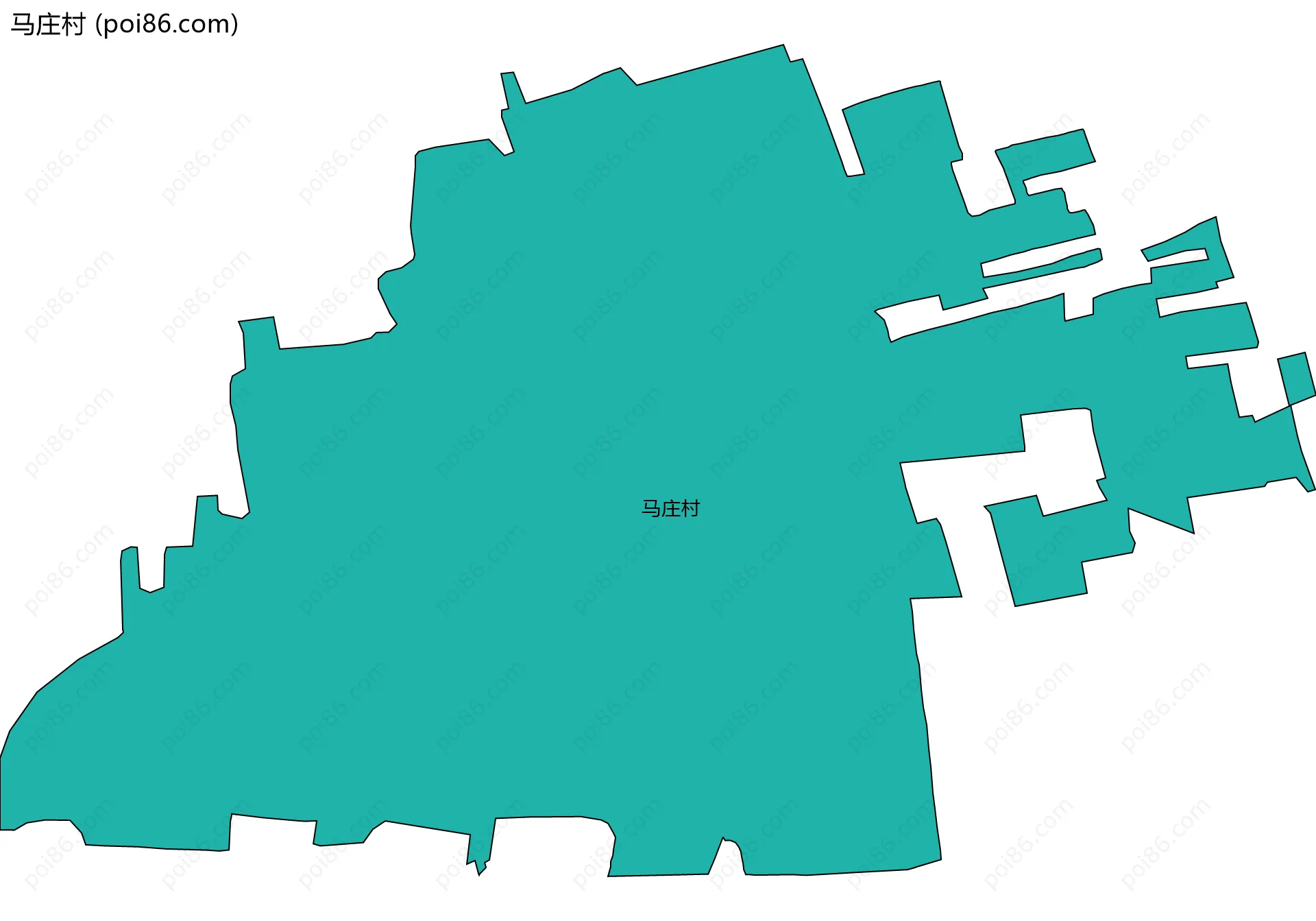 马庄村边界地图