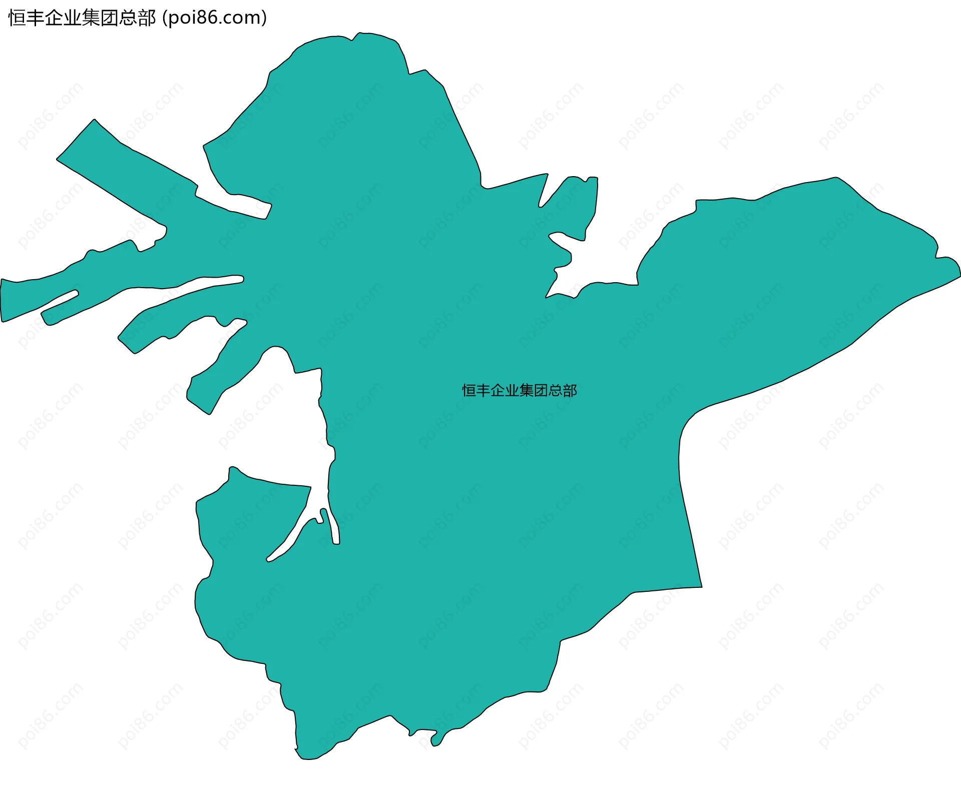 恒丰企业集团总部边界地图