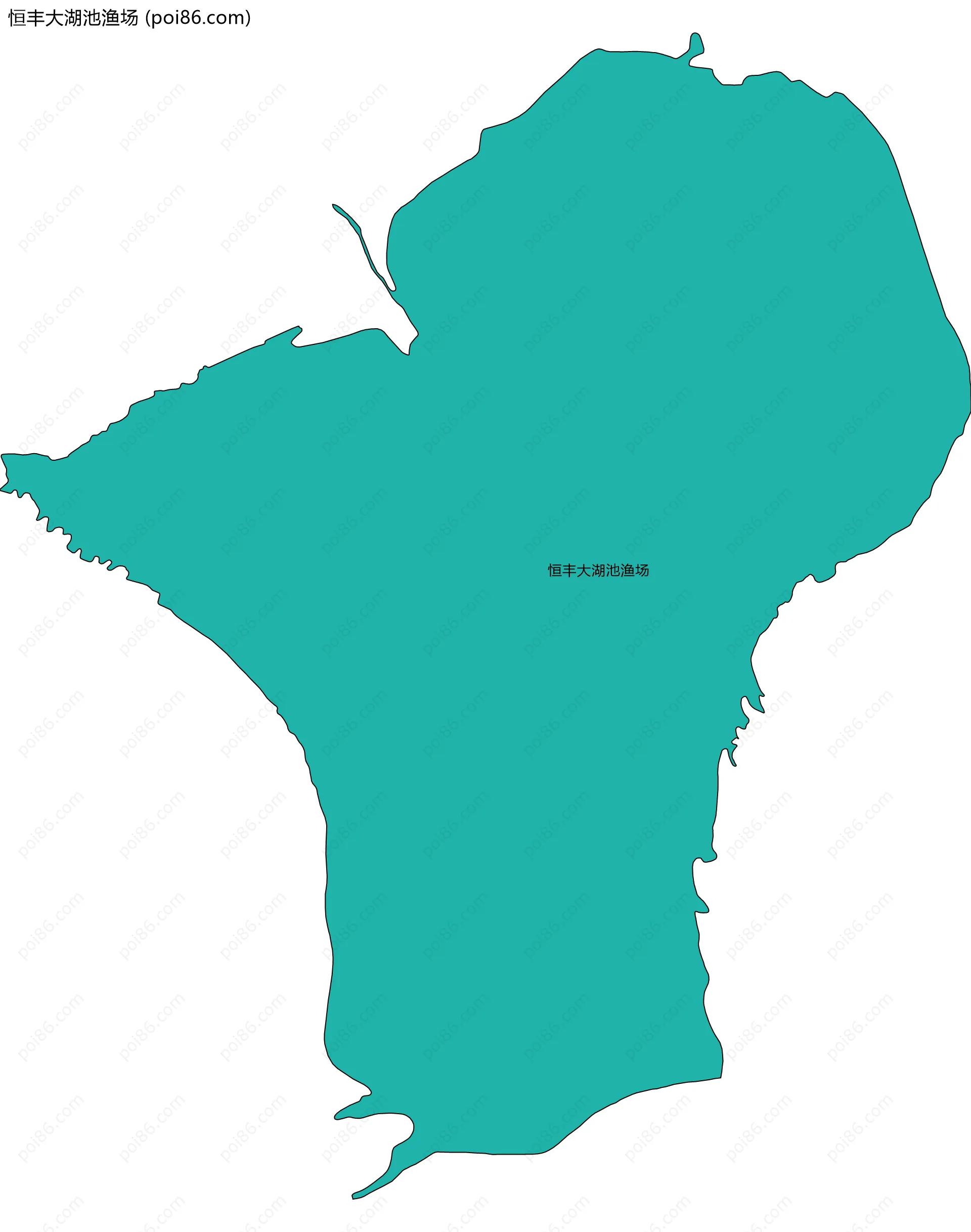 恒丰大湖池渔场边界地图
