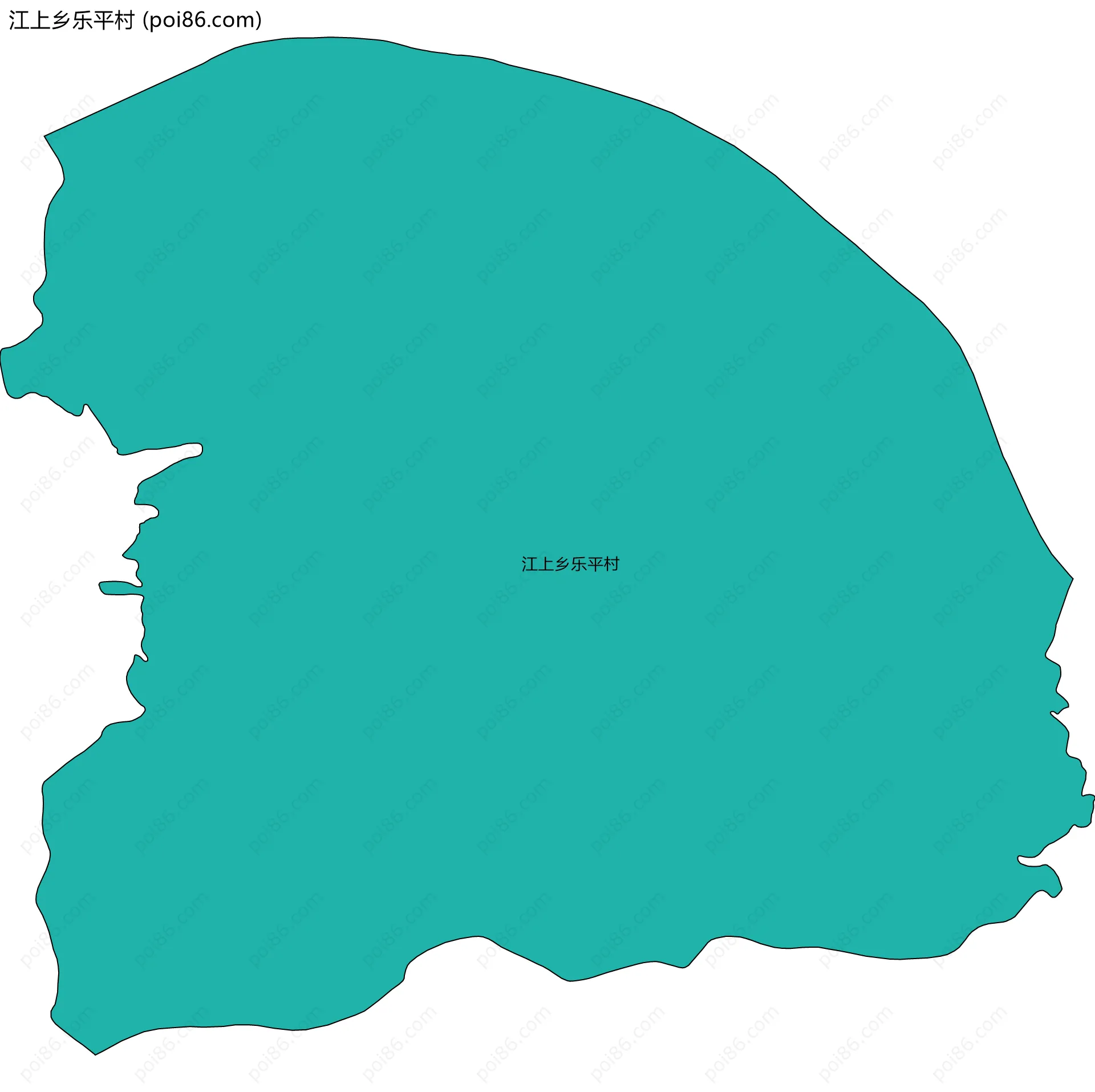 江上乡乐平村边界地图