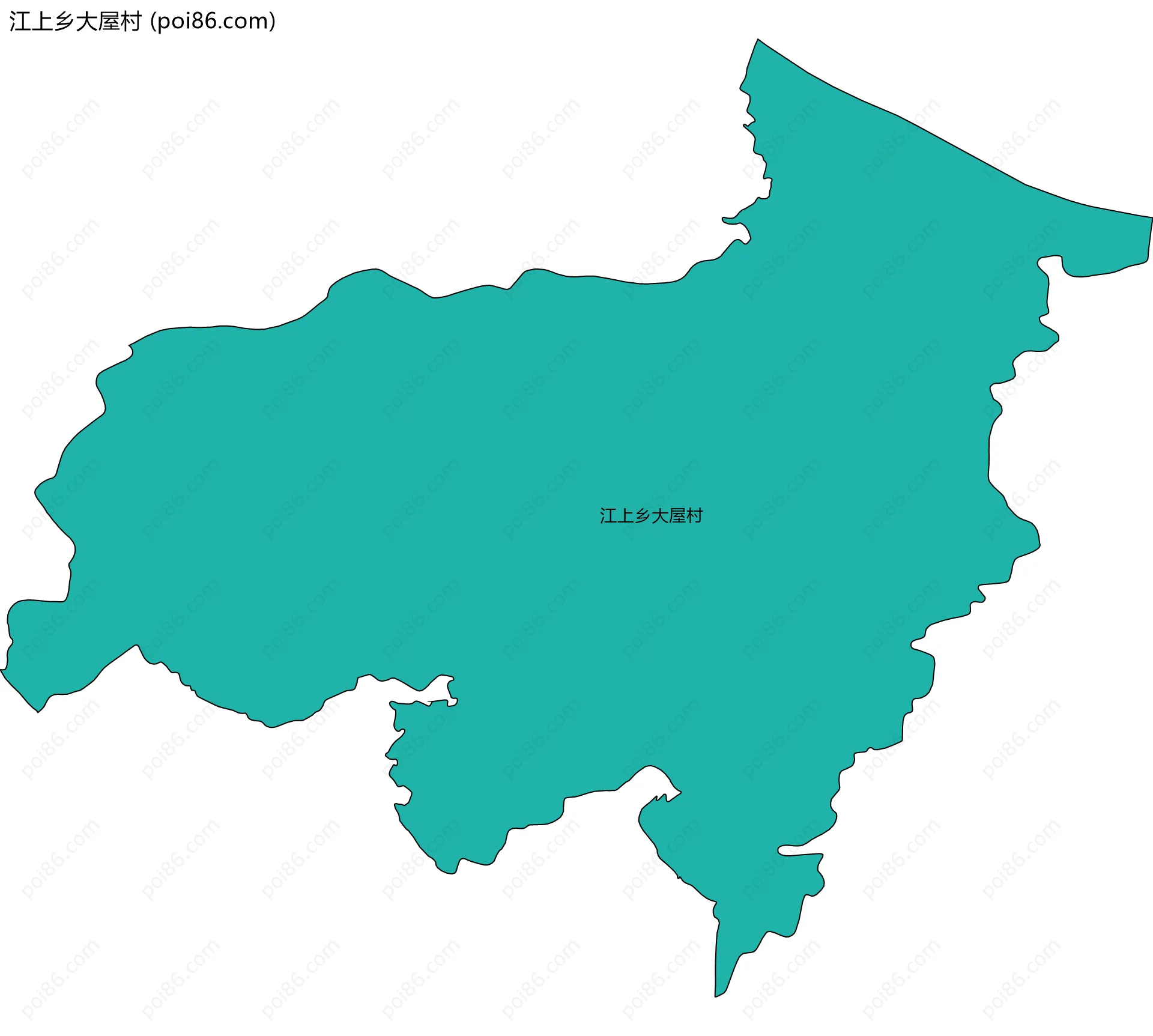 江上乡大屋村边界地图