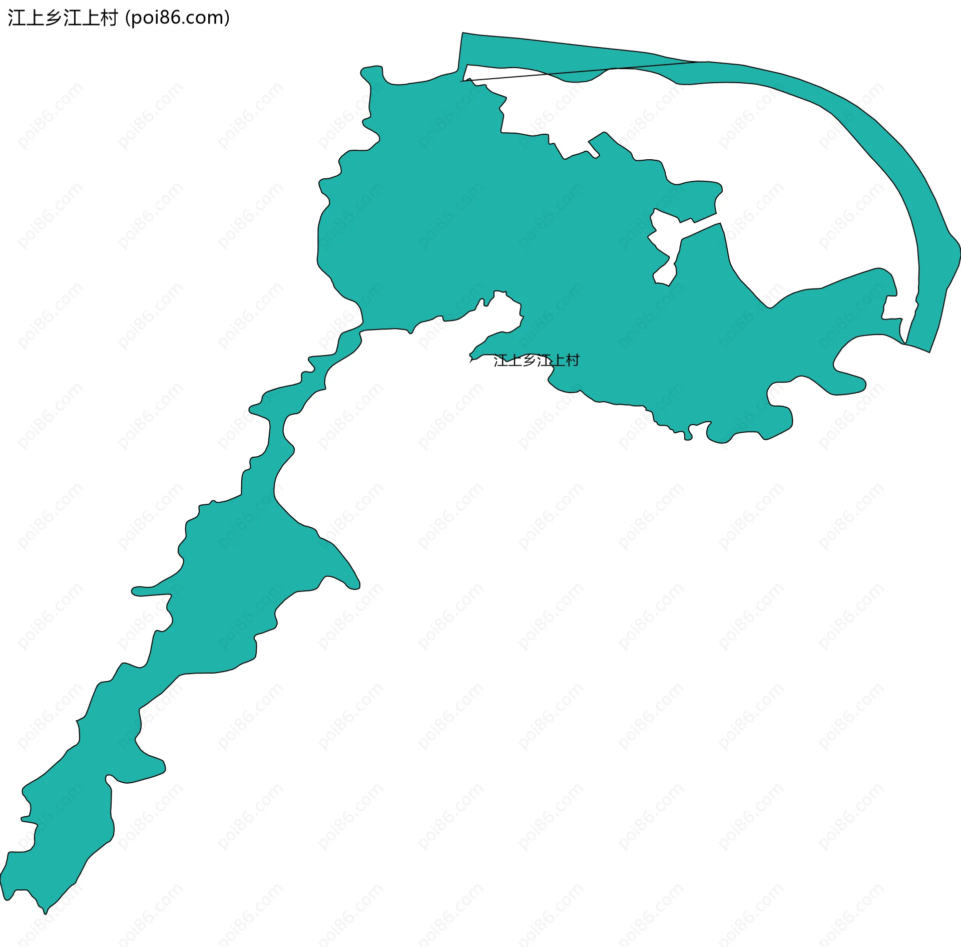 江上乡江上村边界地图