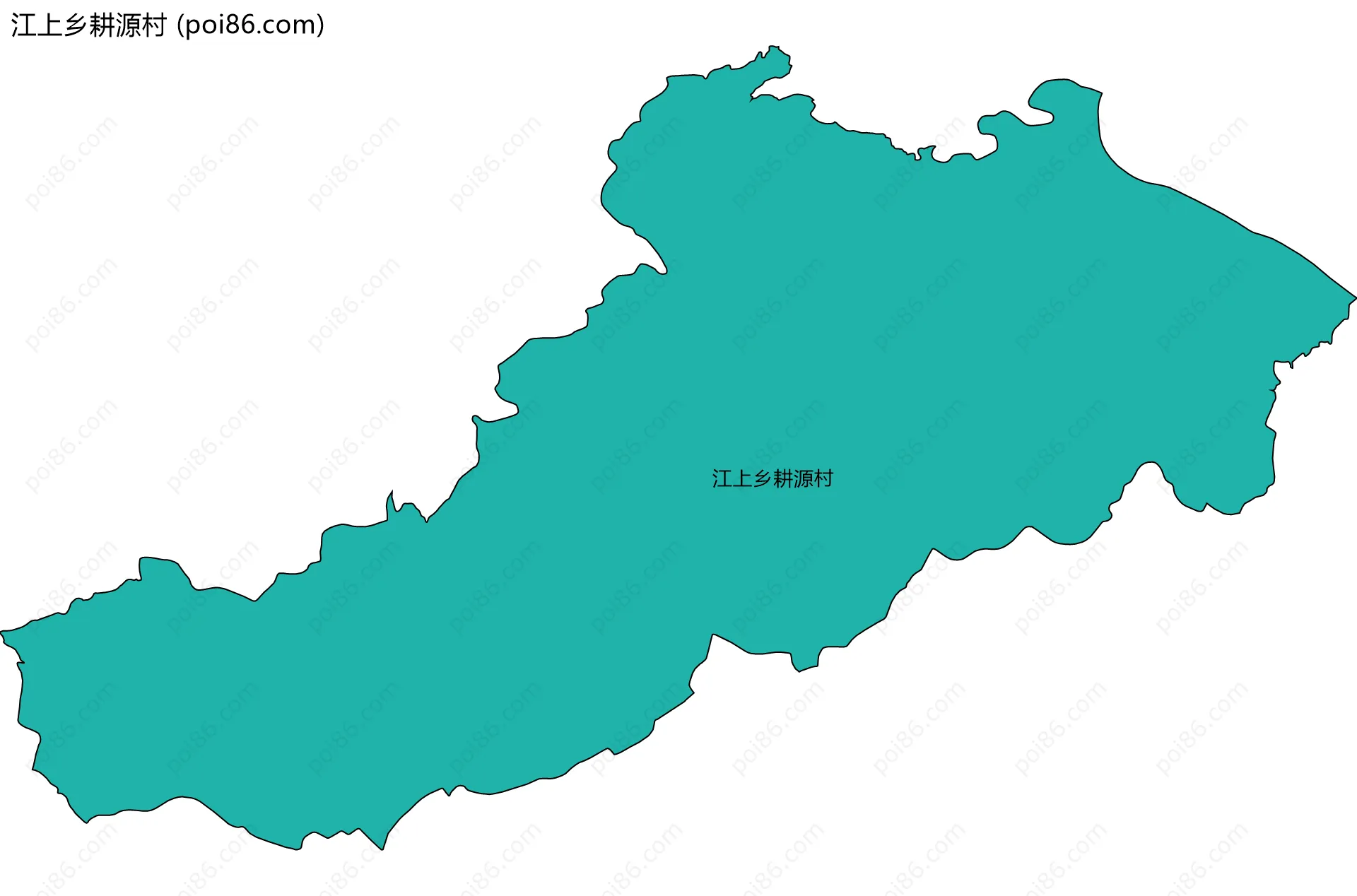 江上乡耕源村边界地图