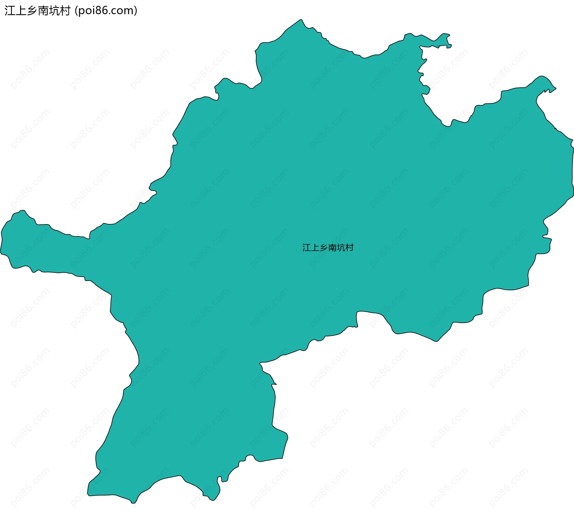 江上乡南坑村边界地图