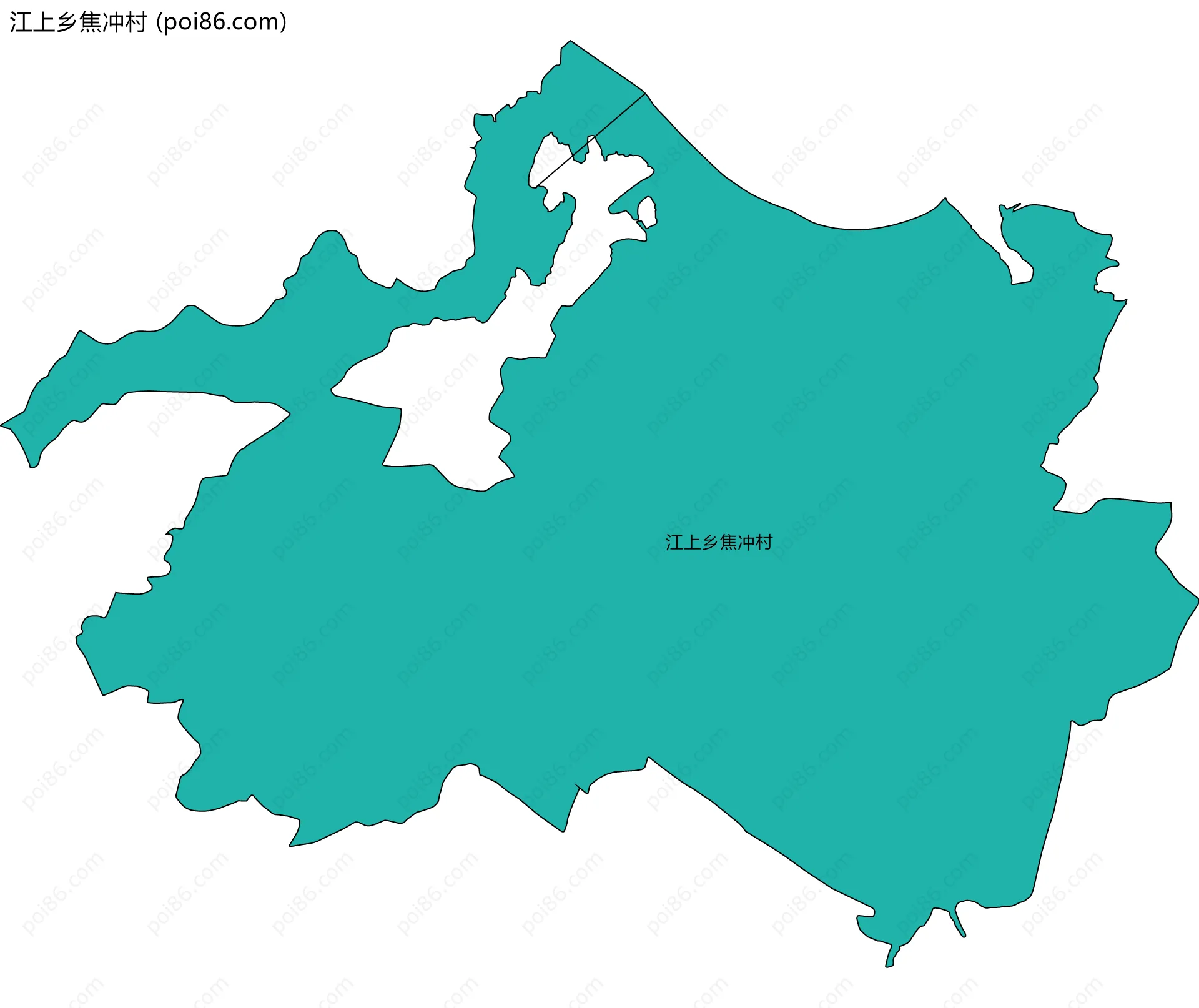 江上乡焦冲村边界地图
