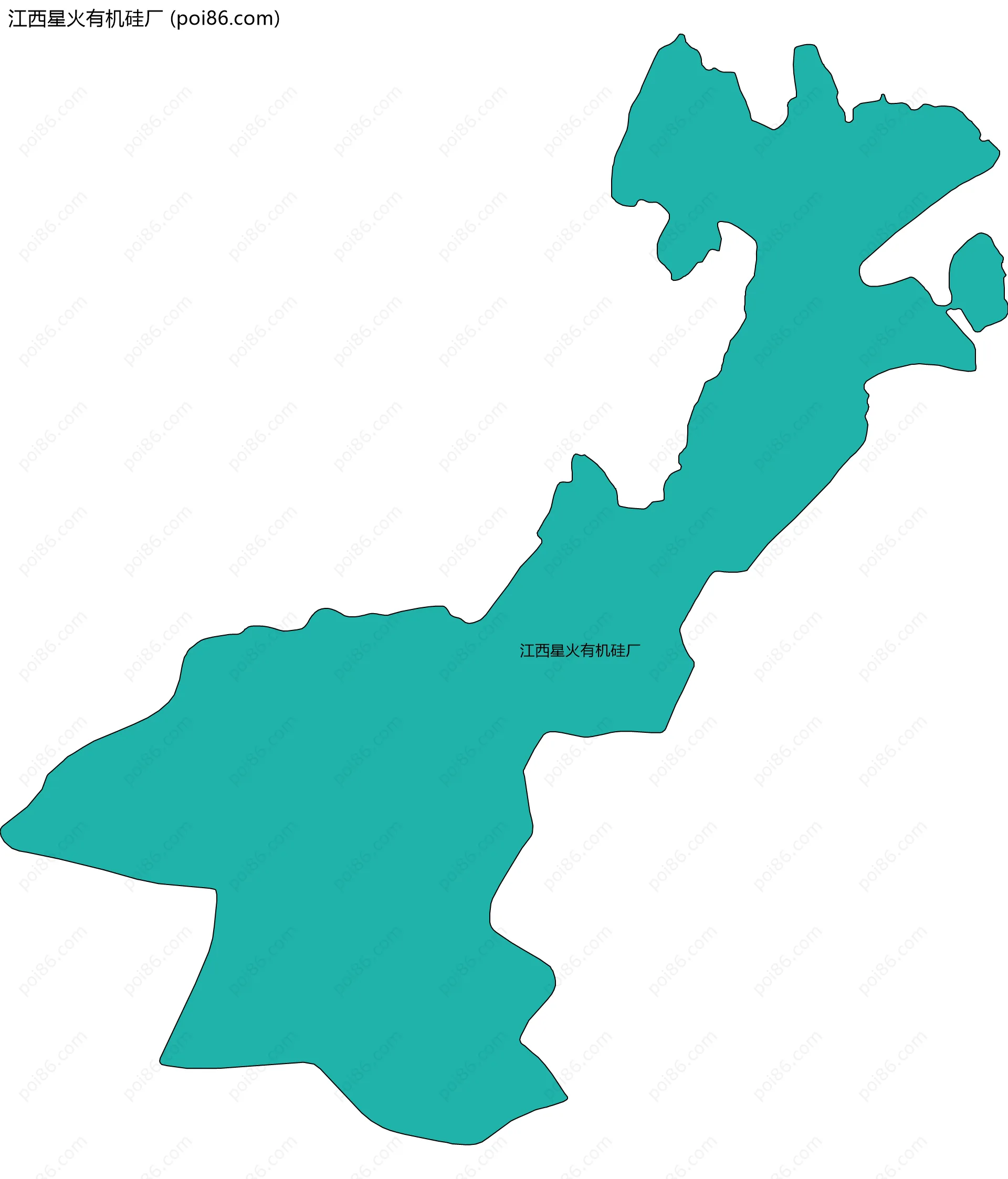 江西星火有机硅厂边界地图
