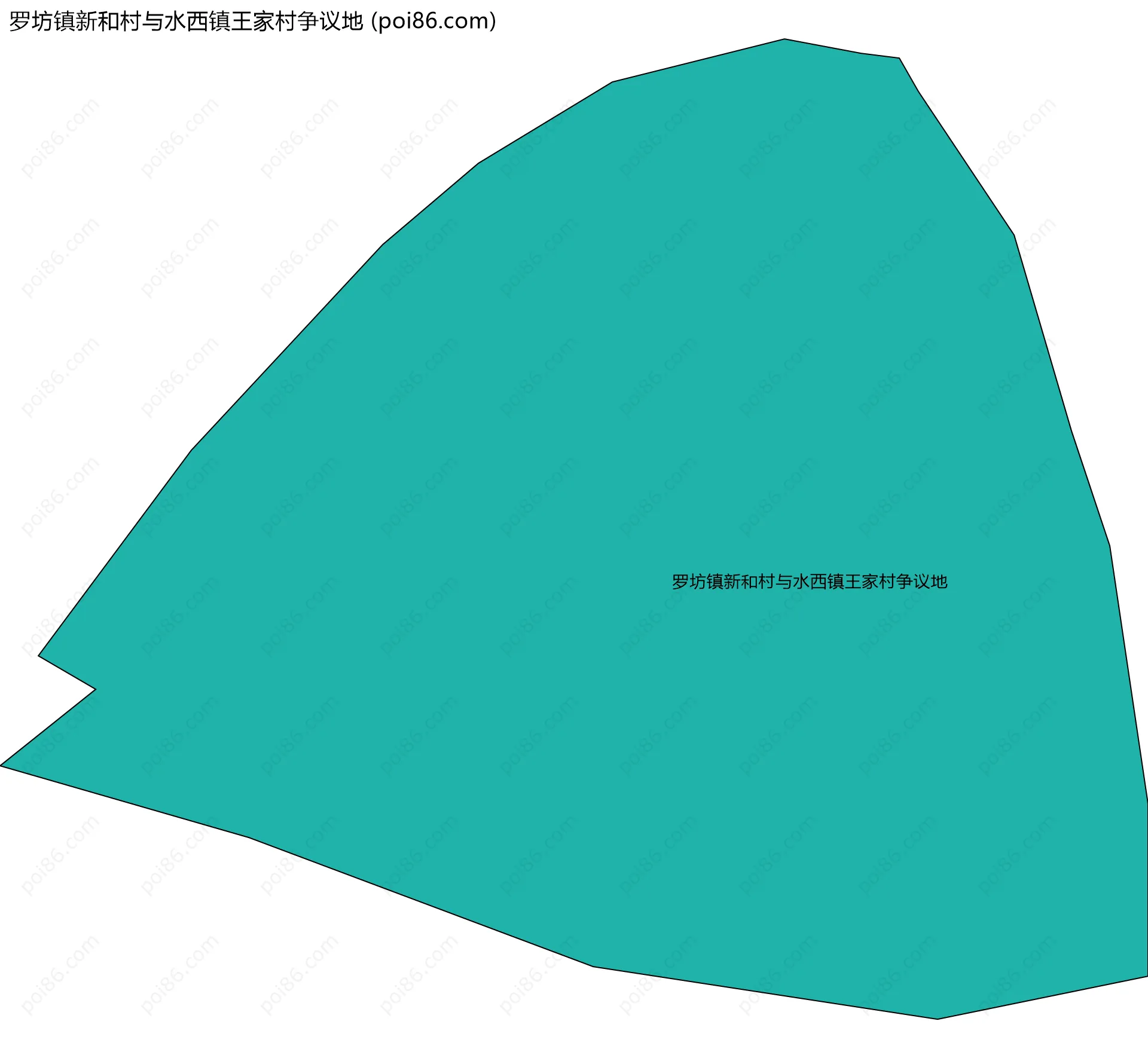 罗坊镇新和村与水西镇王家村争议地边界地图