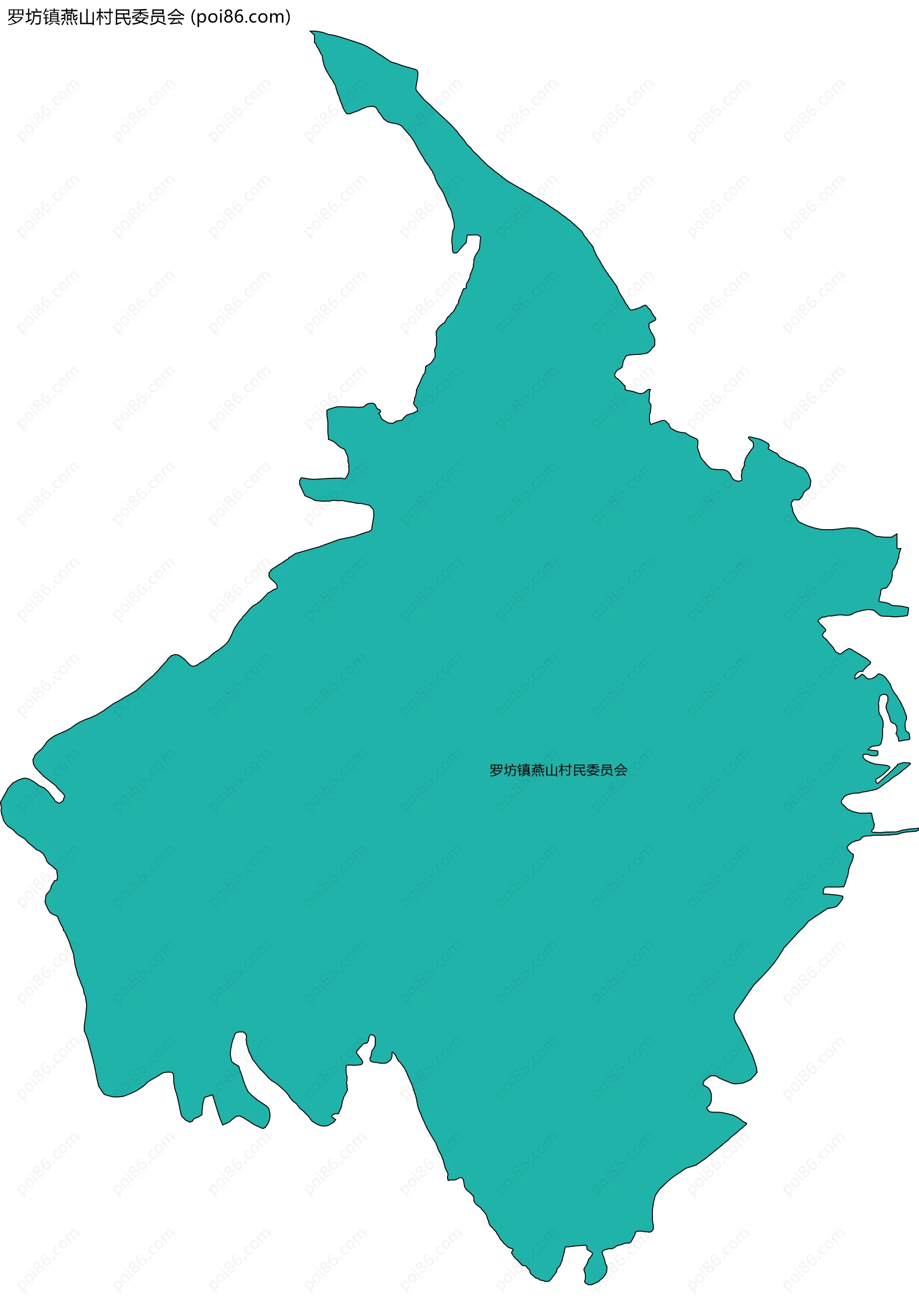 罗坊镇燕山村民委员会边界地图