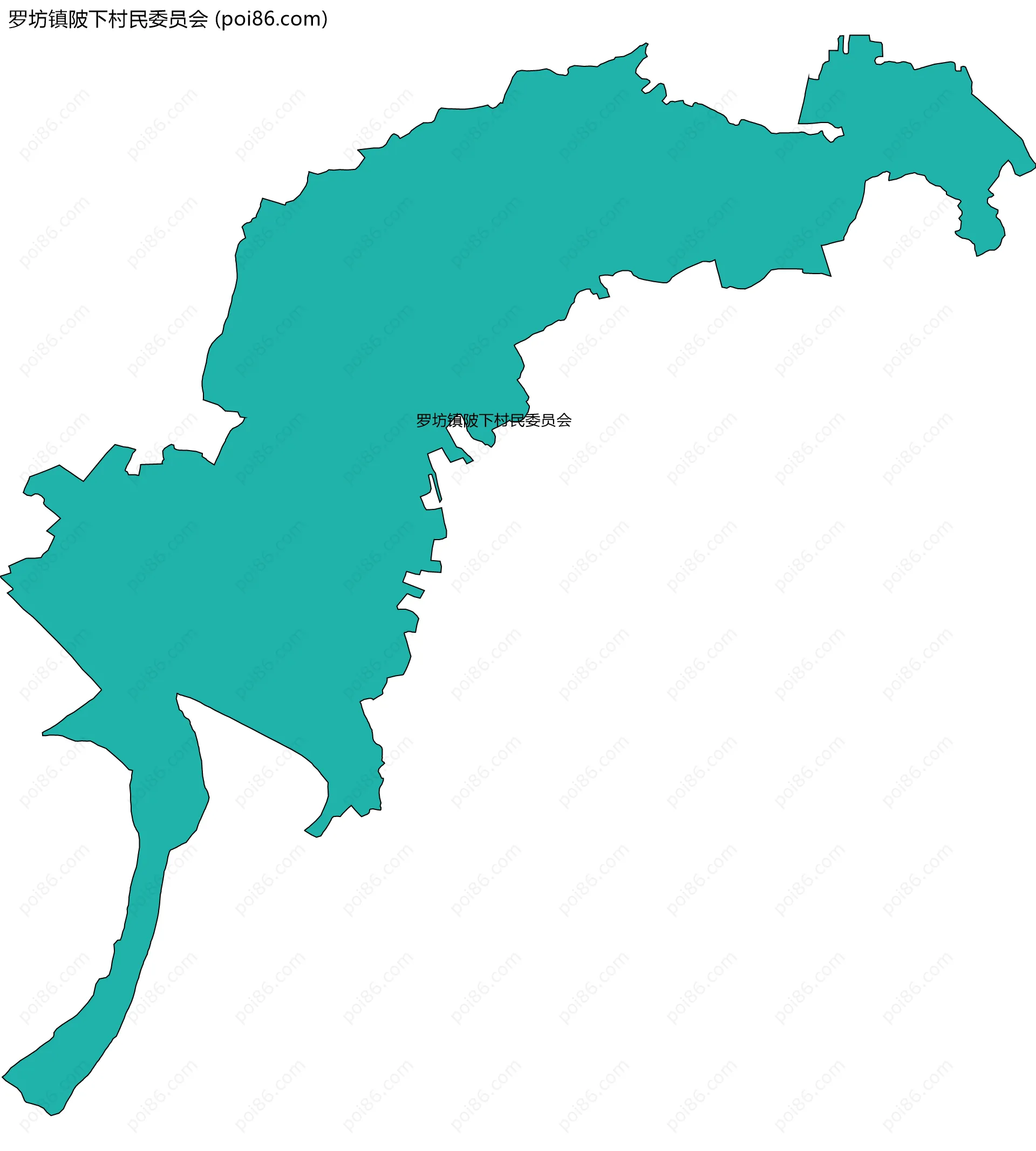 罗坊镇陂下村民委员会边界地图