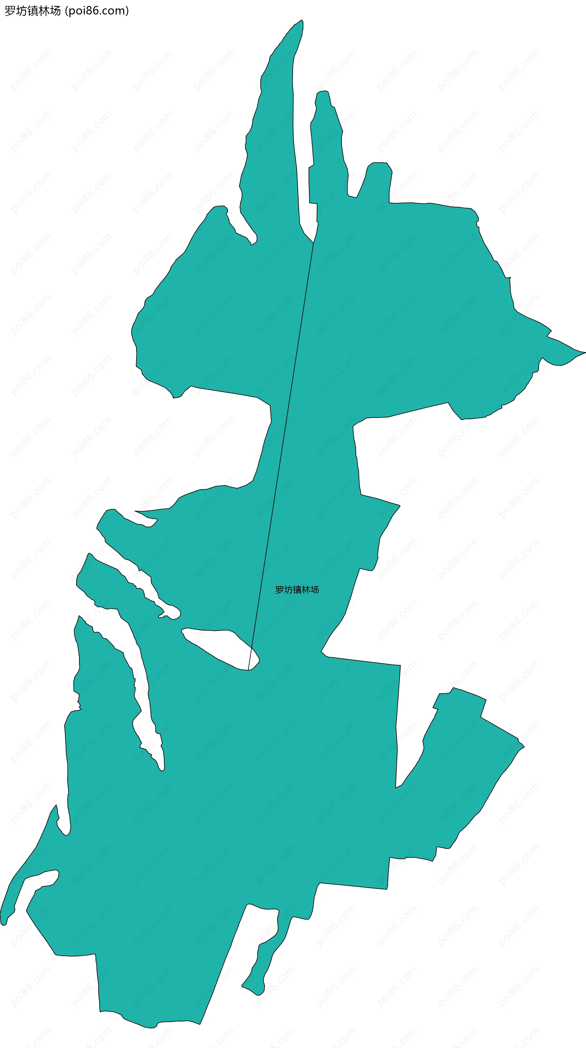 罗坊镇林场边界地图