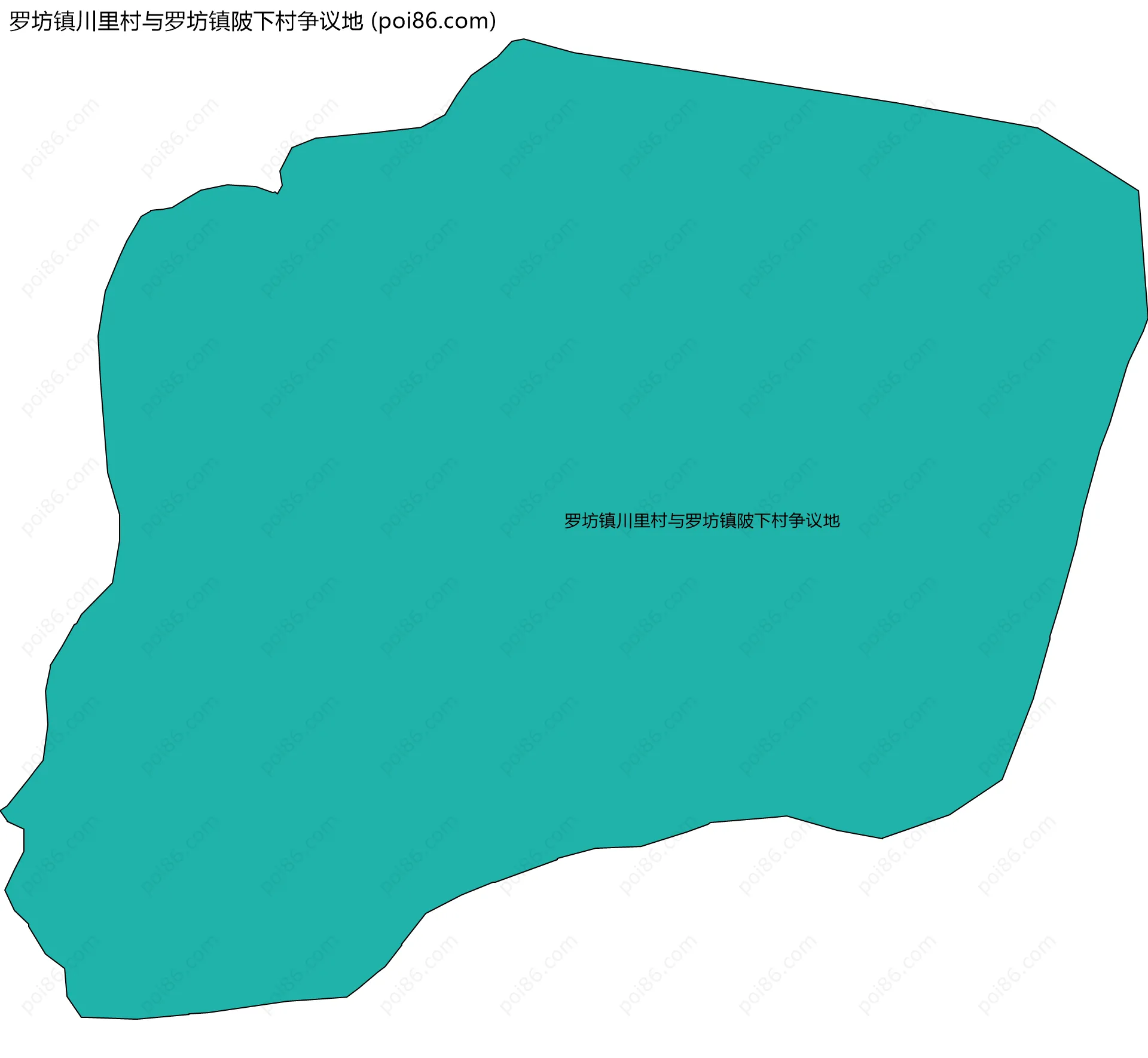 罗坊镇川里村与罗坊镇陂下村争议地边界地图