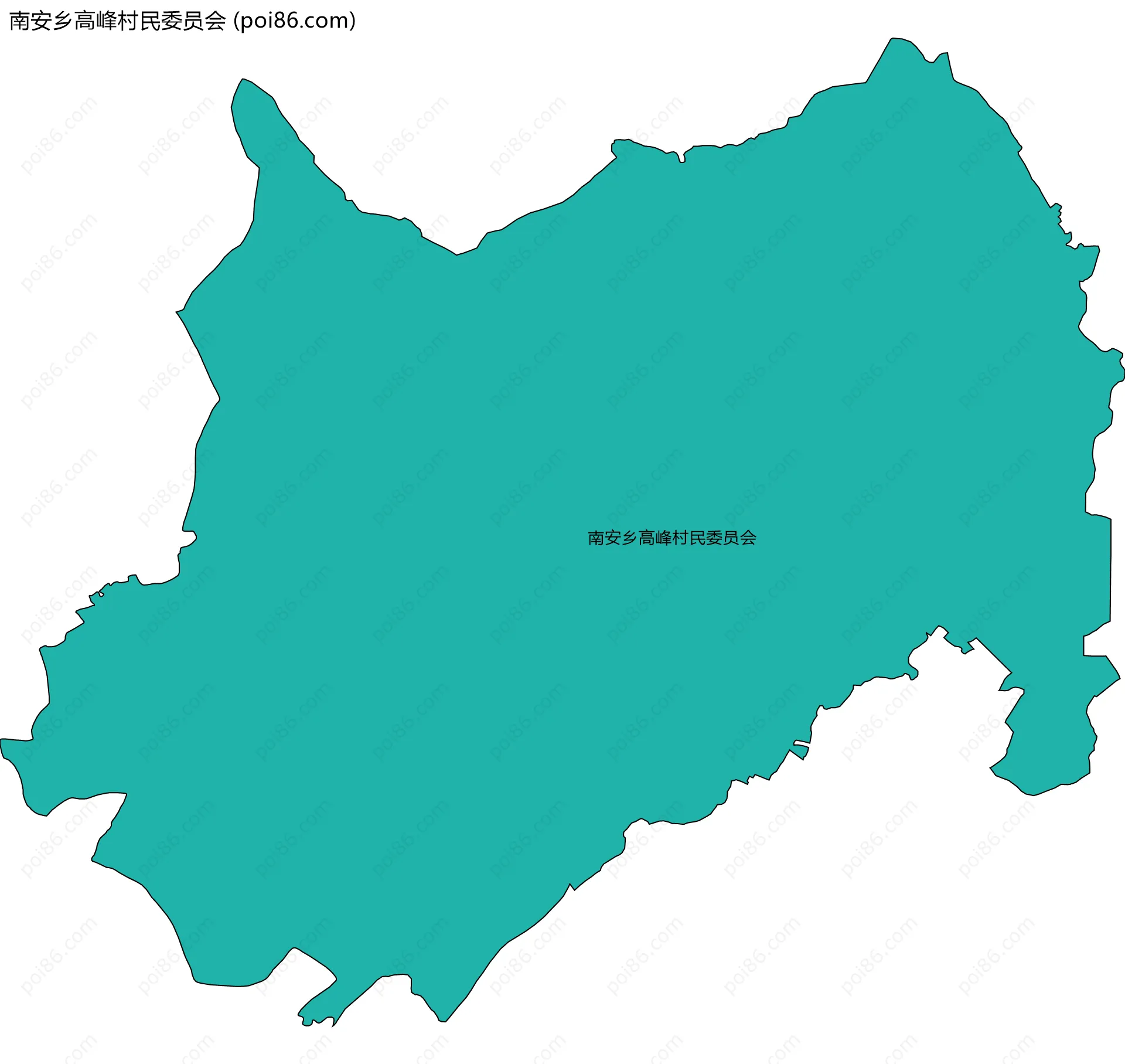 南安乡高峰村民委员会边界地图