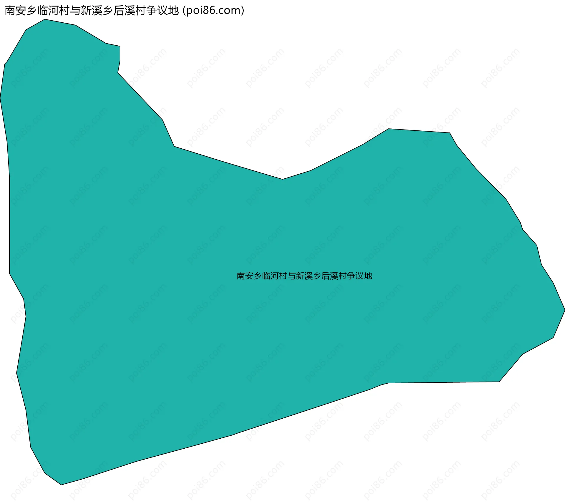 南安乡临河村与新溪乡后溪村争议地边界地图