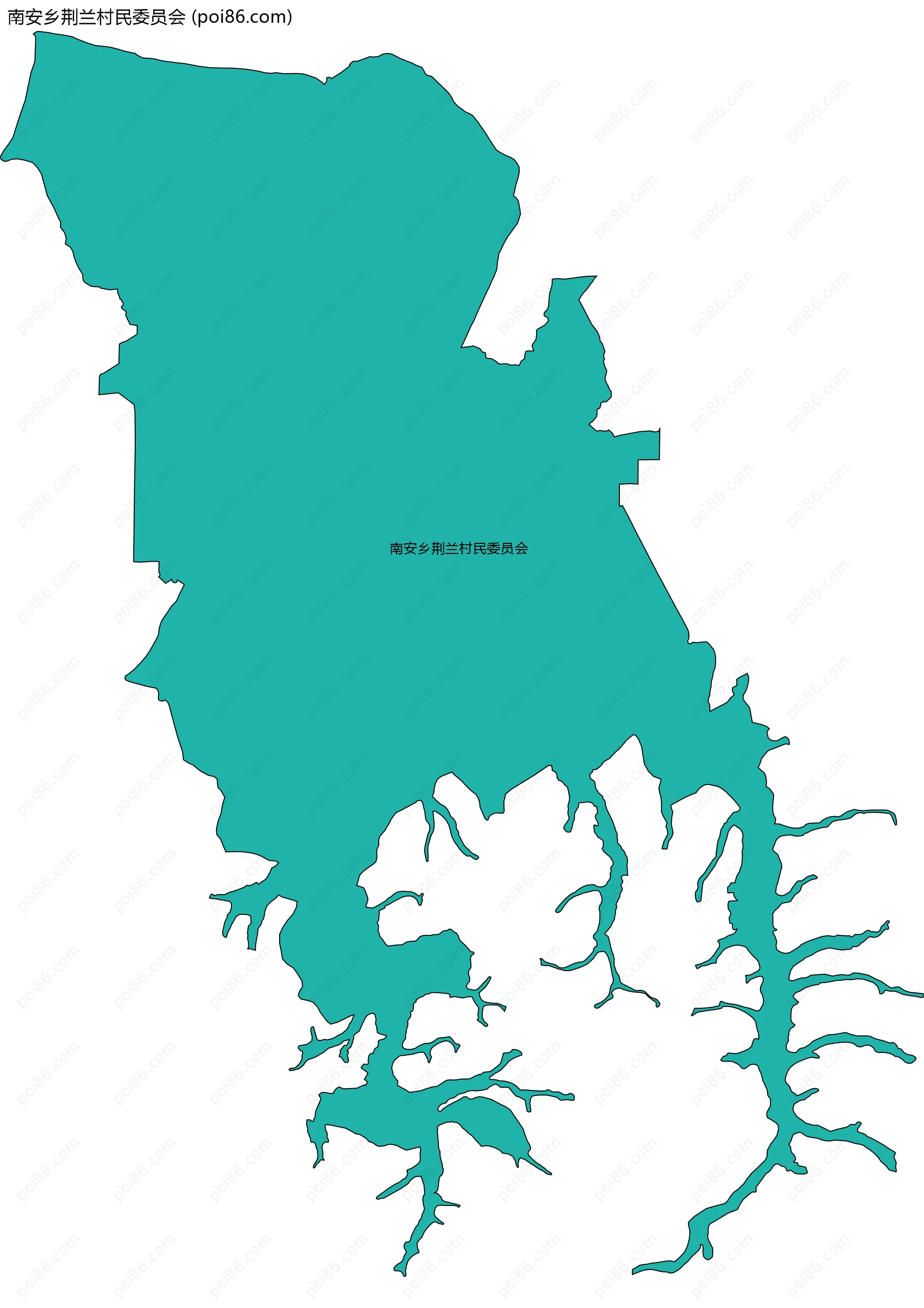 南安乡荆兰村民委员会边界地图