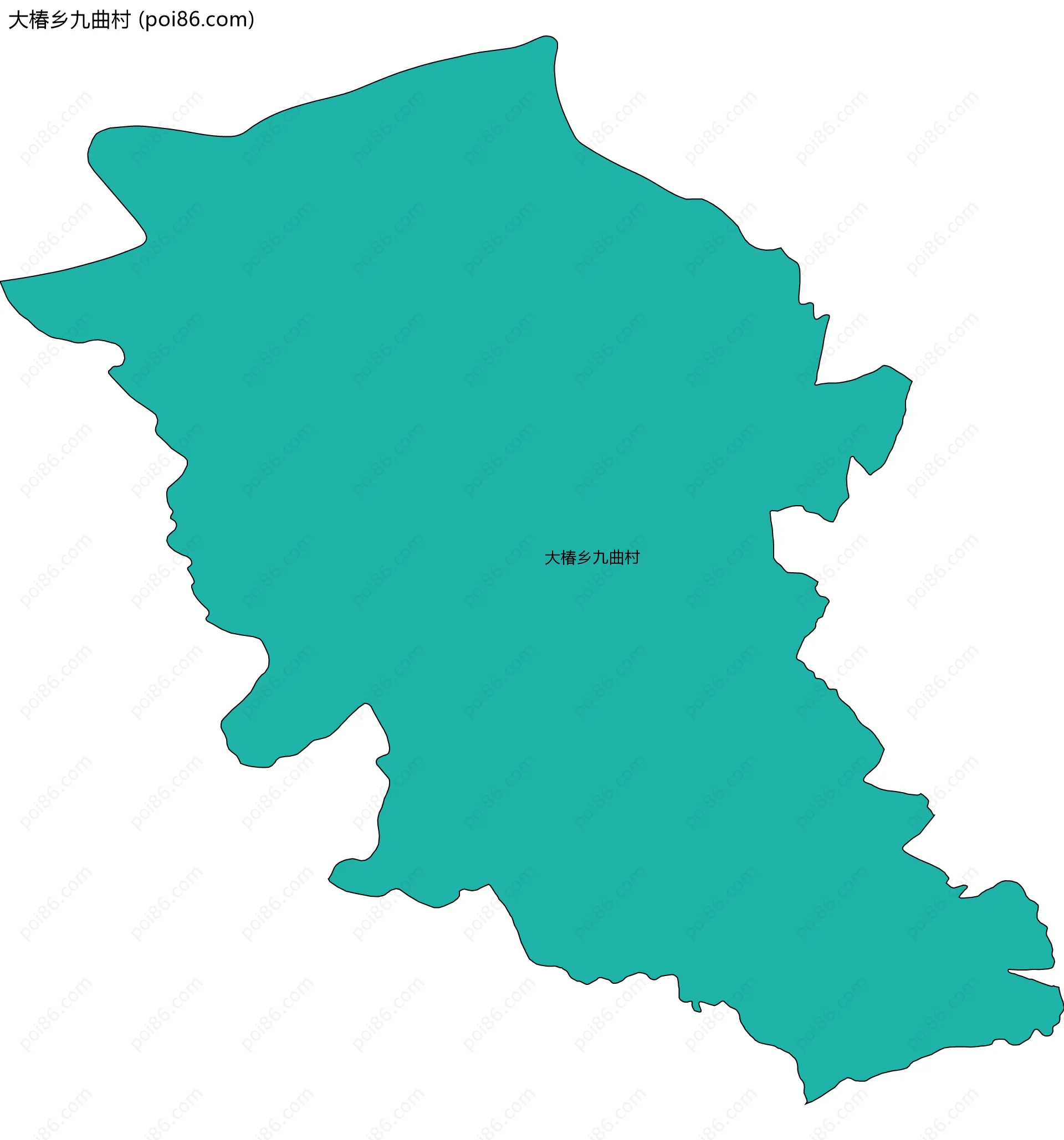 大椿乡九曲村边界地图