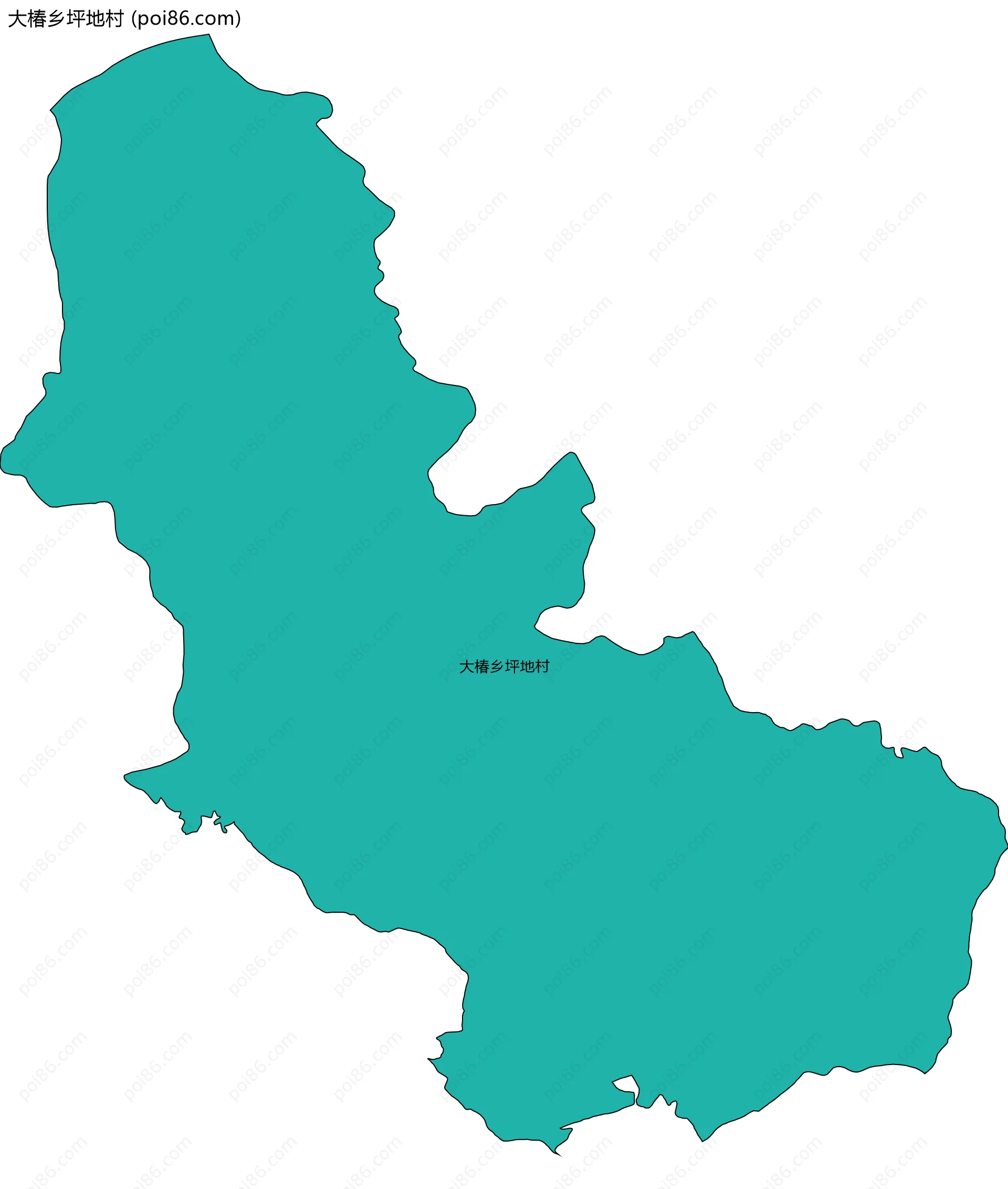 大椿乡坪地村边界地图