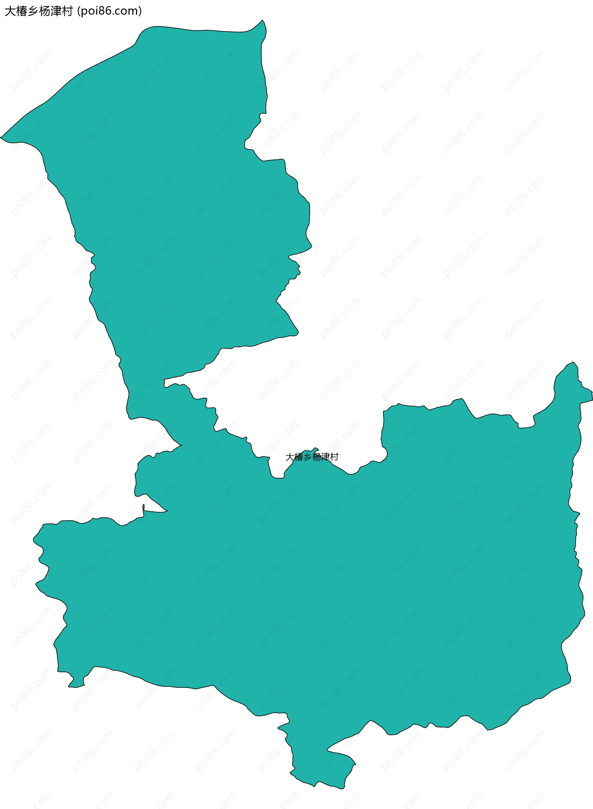 大椿乡杨津村边界地图