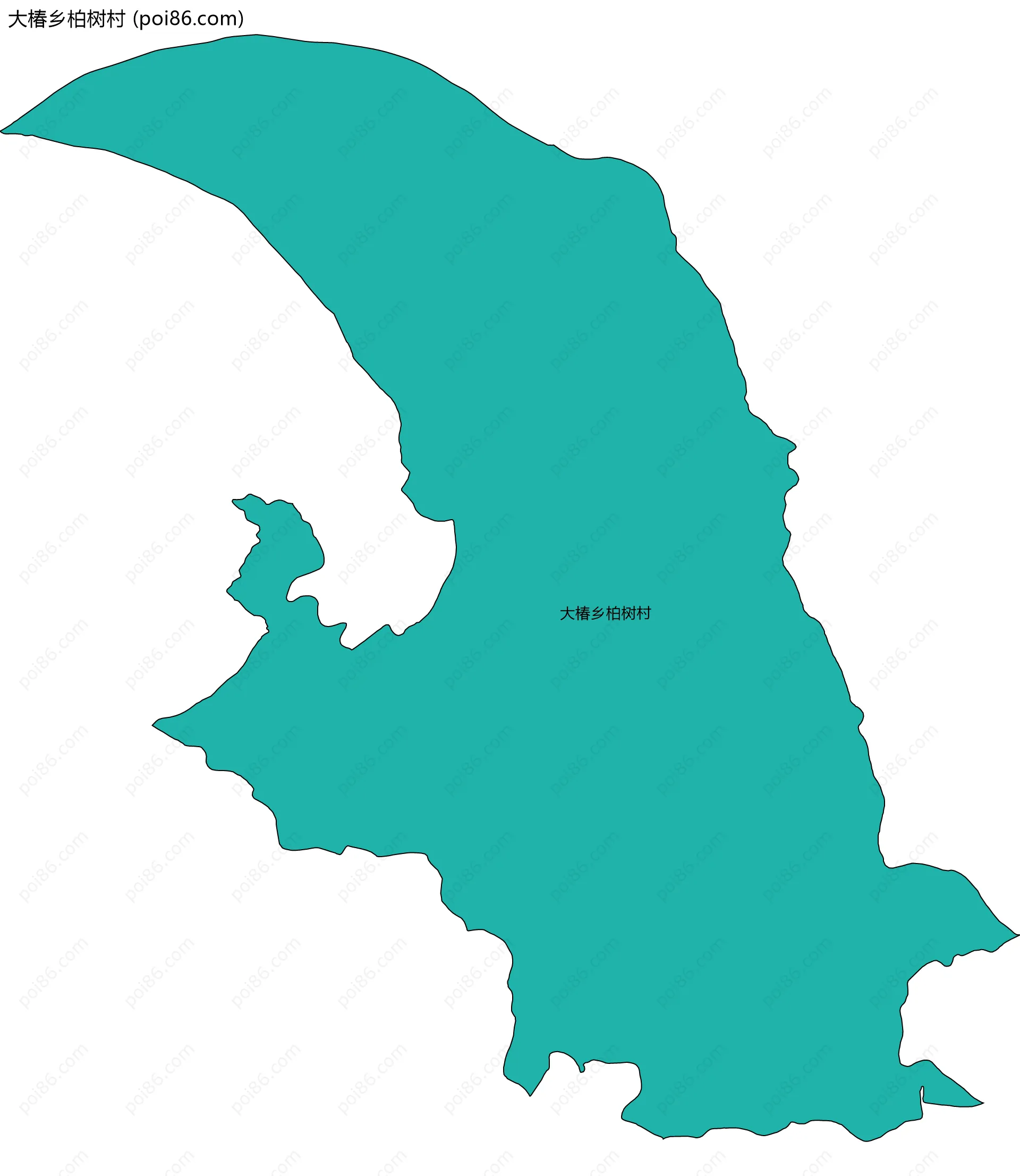 大椿乡柏树村边界地图