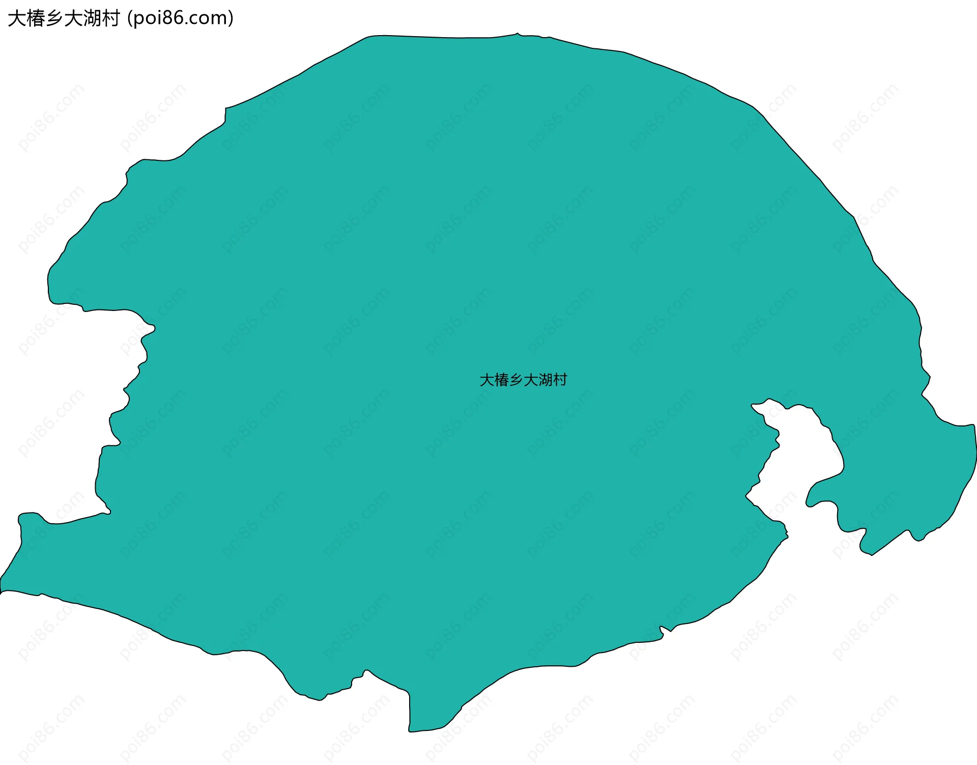 大椿乡大湖村边界地图