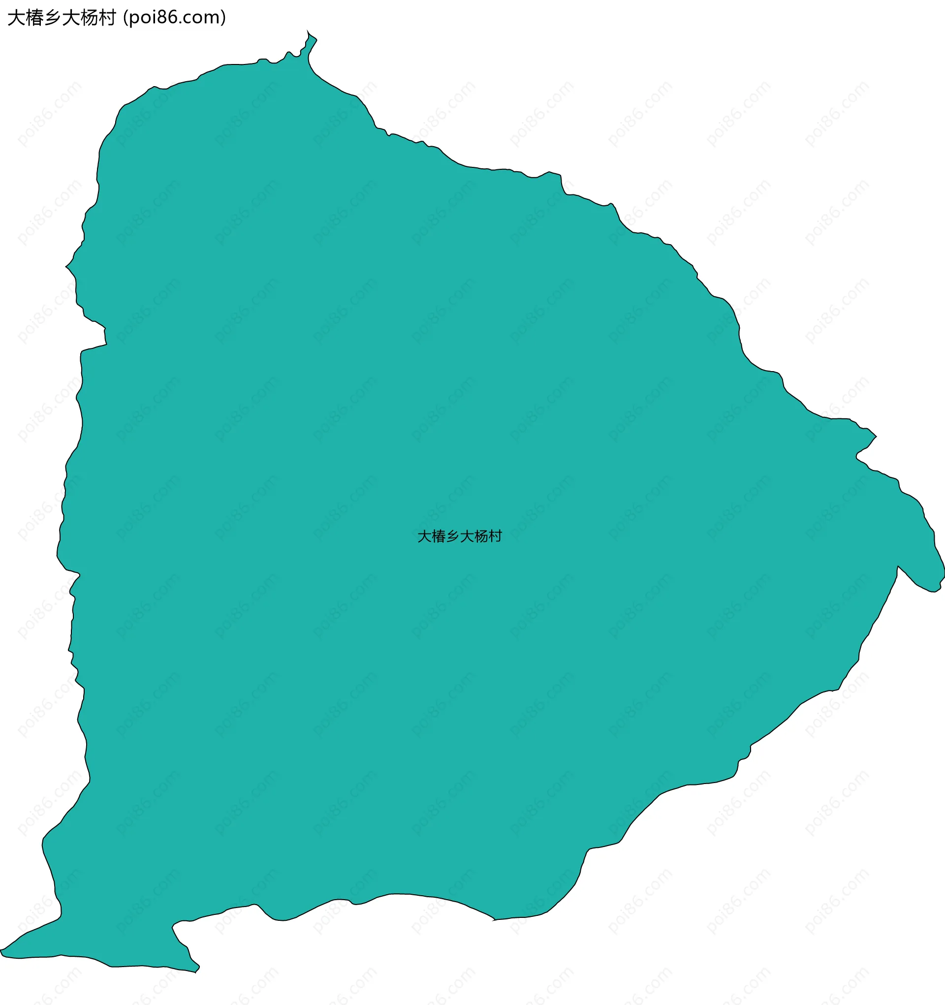 大椿乡大杨村边界地图