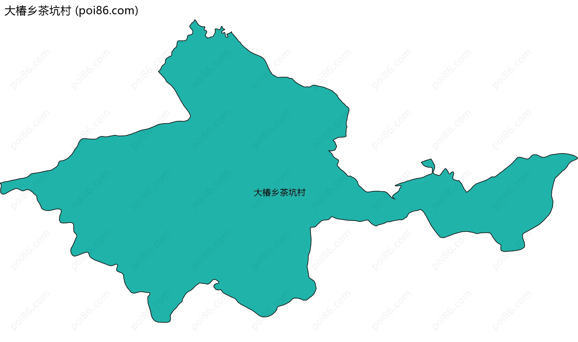 大椿乡茶坑村边界地图