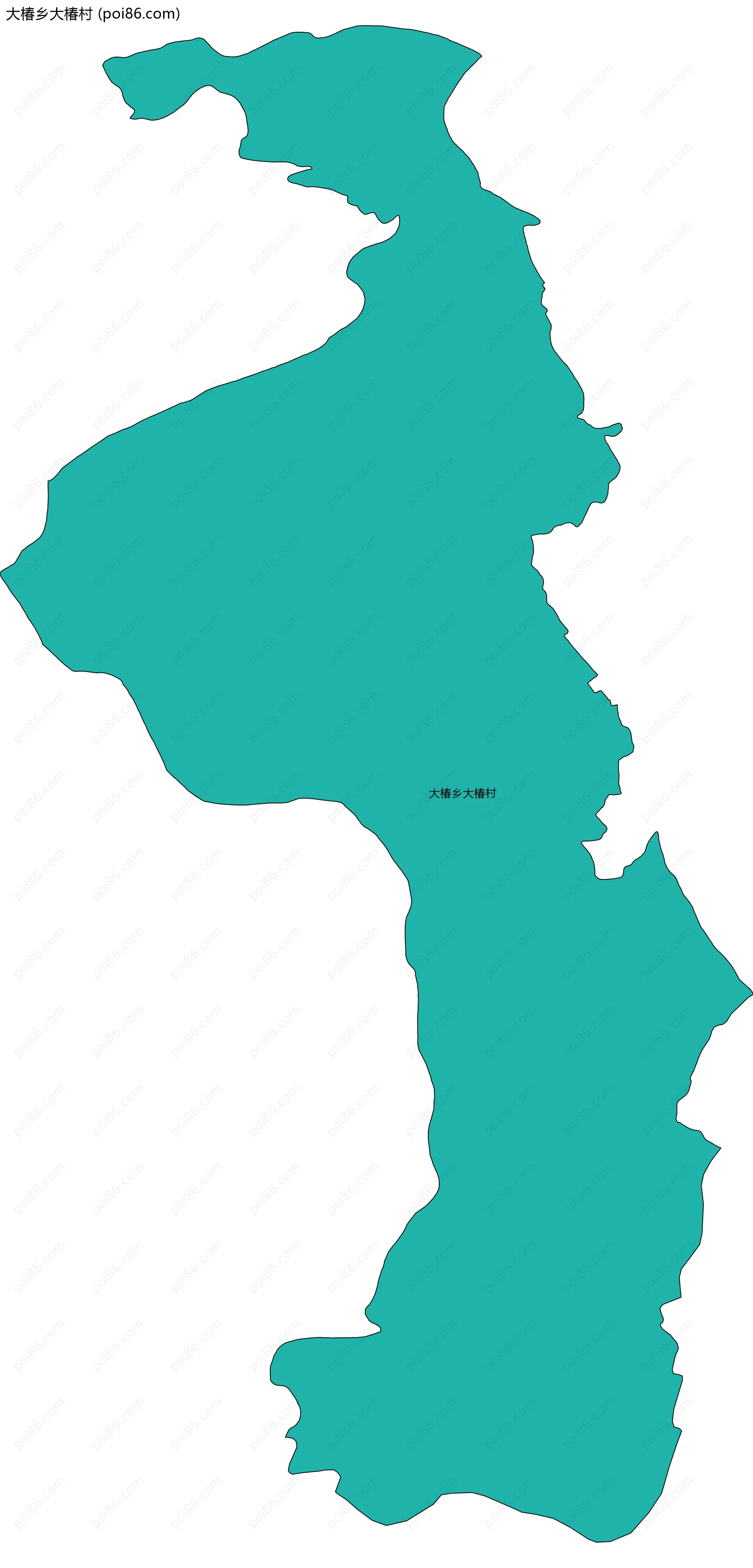 大椿乡大椿村边界地图