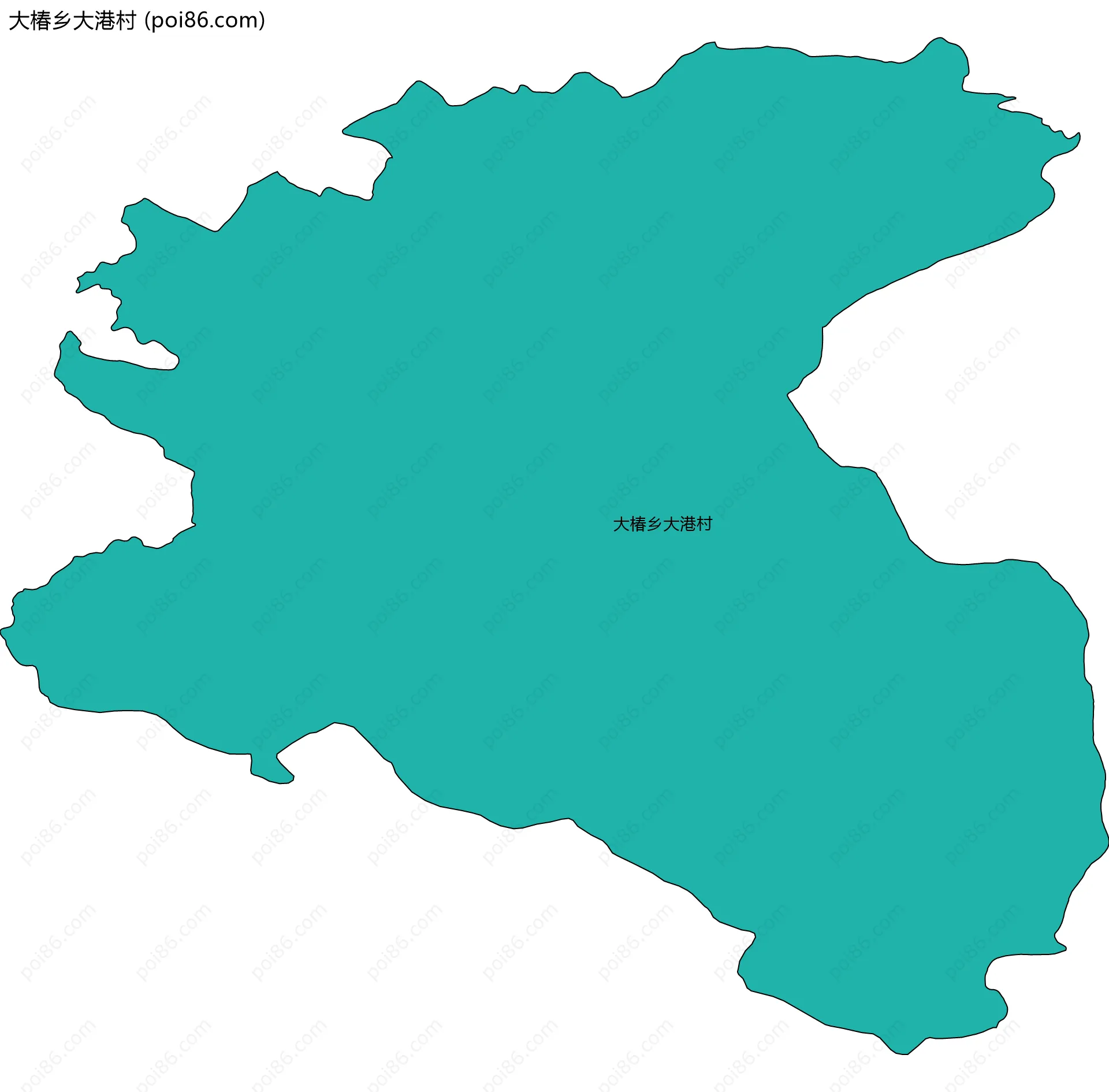 大椿乡大港村边界地图