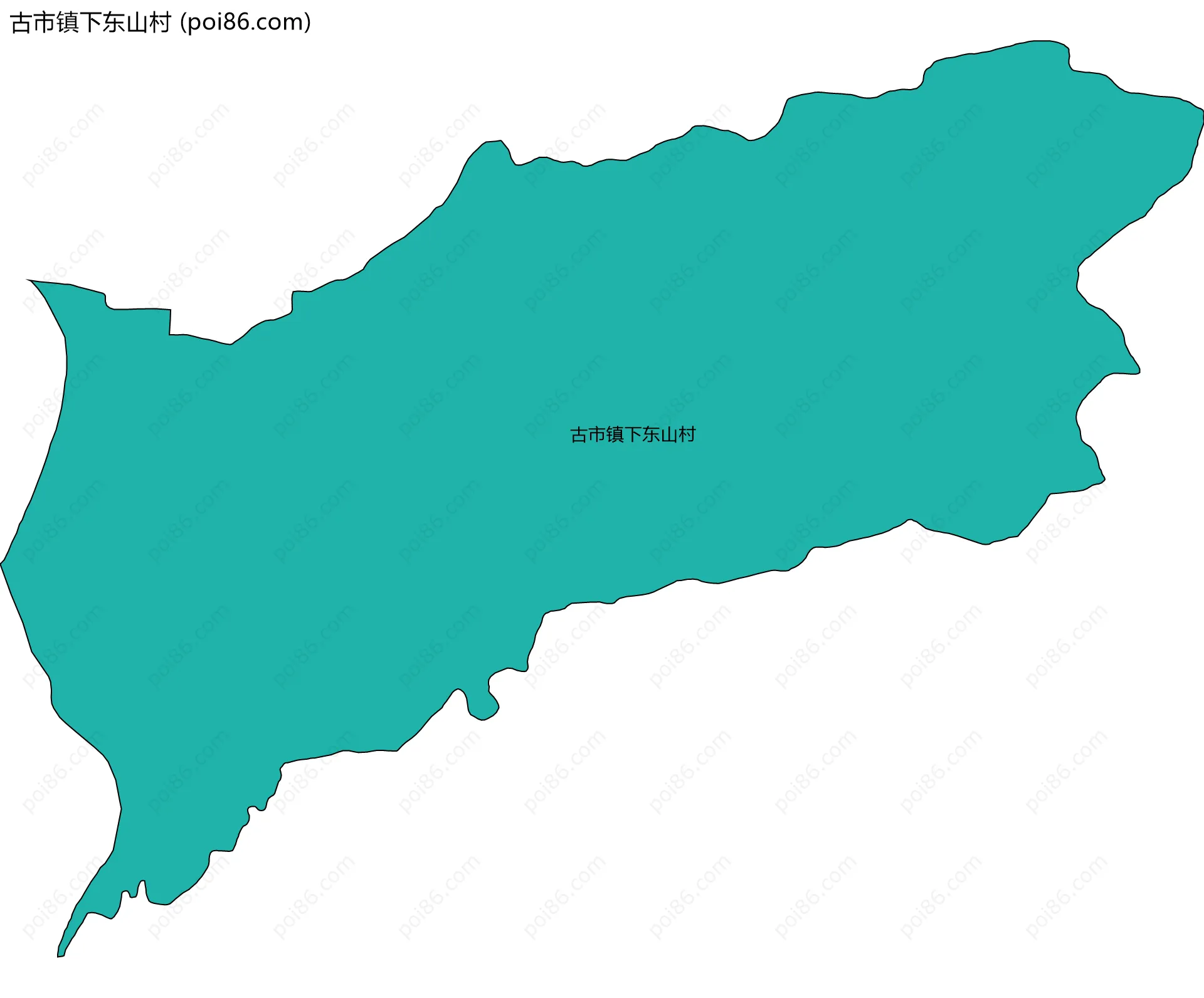 古市镇下东山村边界地图