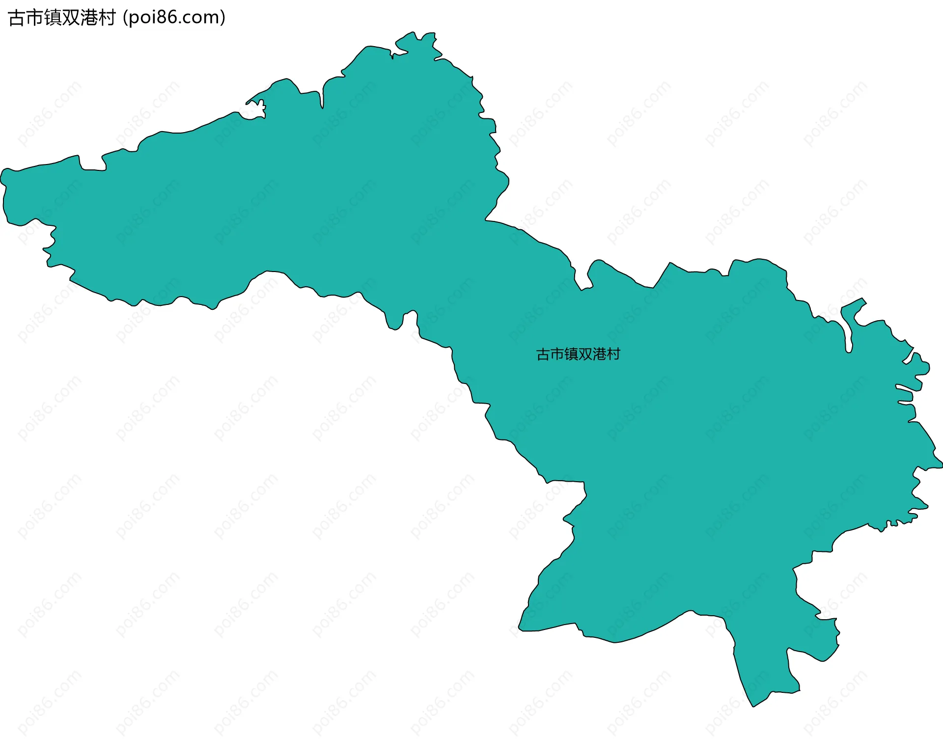 古市镇双港村边界地图