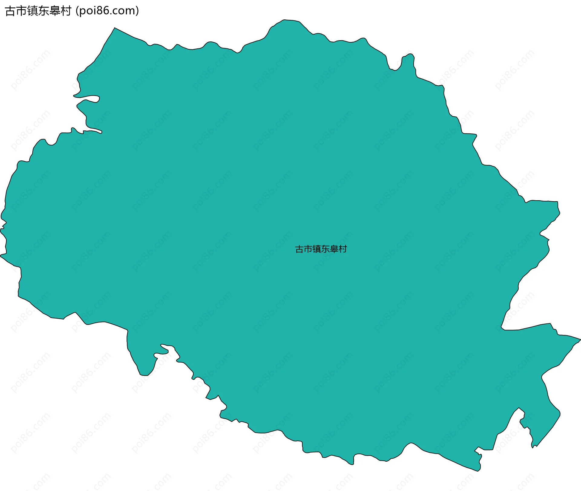 古市镇东皋村边界地图