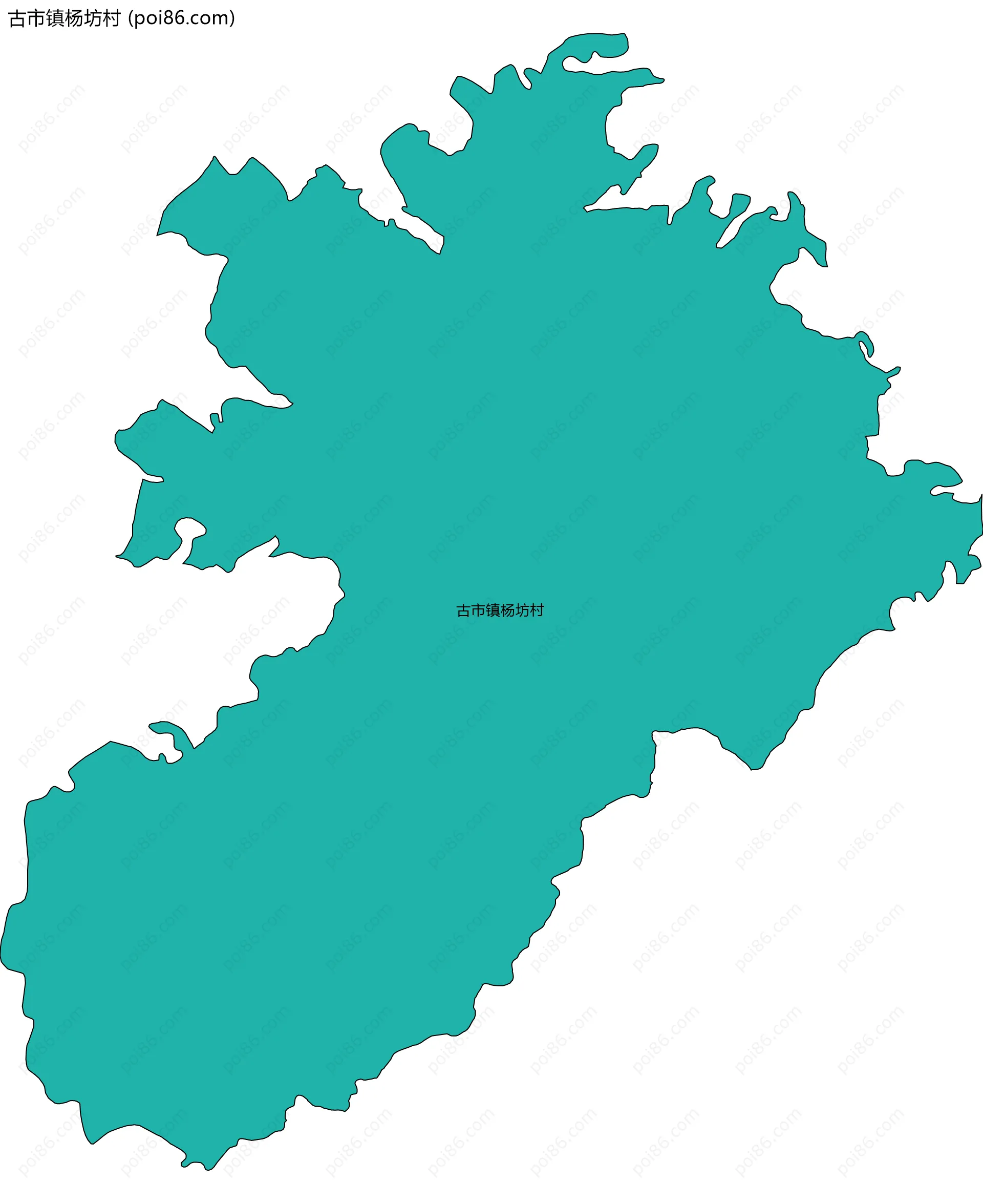 古市镇杨坊村边界地图
