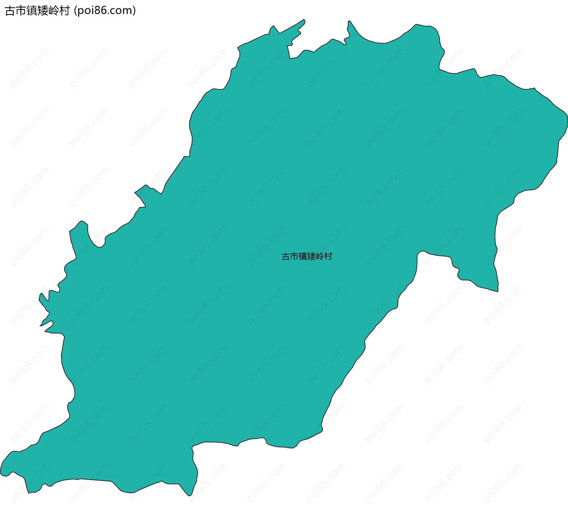 古市镇矮岭村边界地图