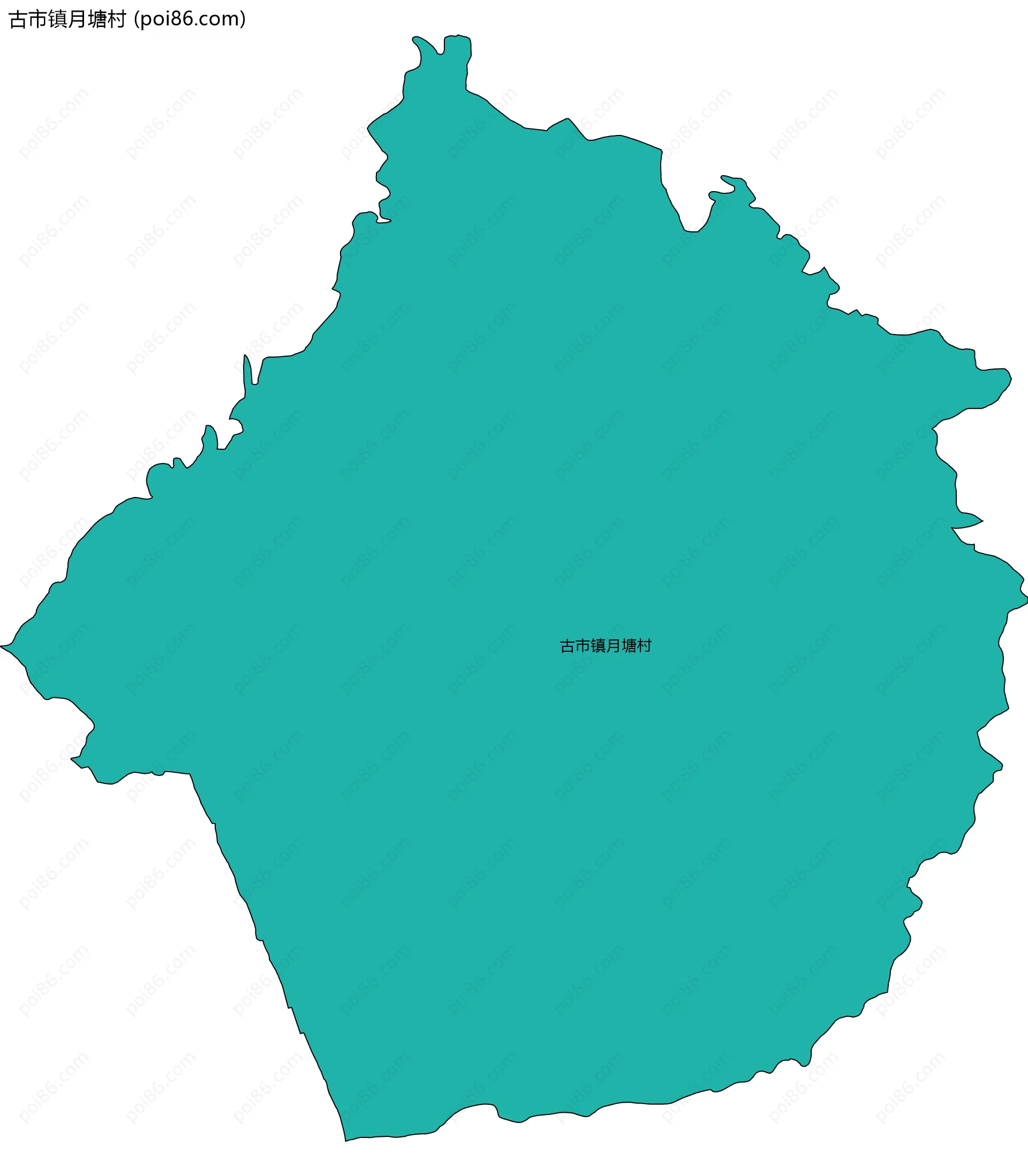 古市镇月塘村边界地图