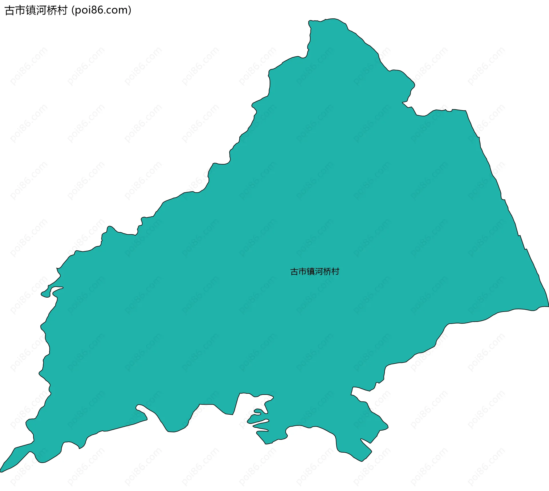 古市镇河桥村边界地图